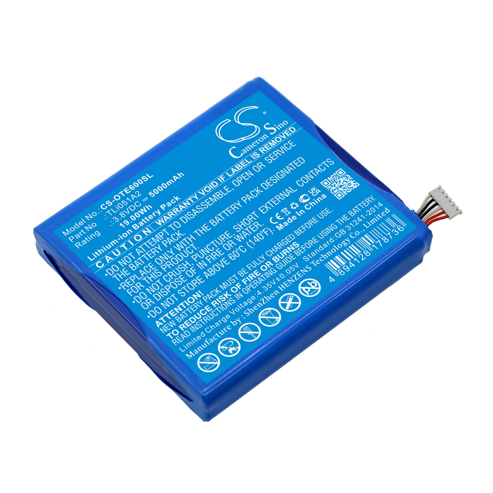 5000mAh Replacement Battery for Alcatel EE60, Y854VB Hotspot - 3.8V 19Wh Li-ion - Extended Life Power
