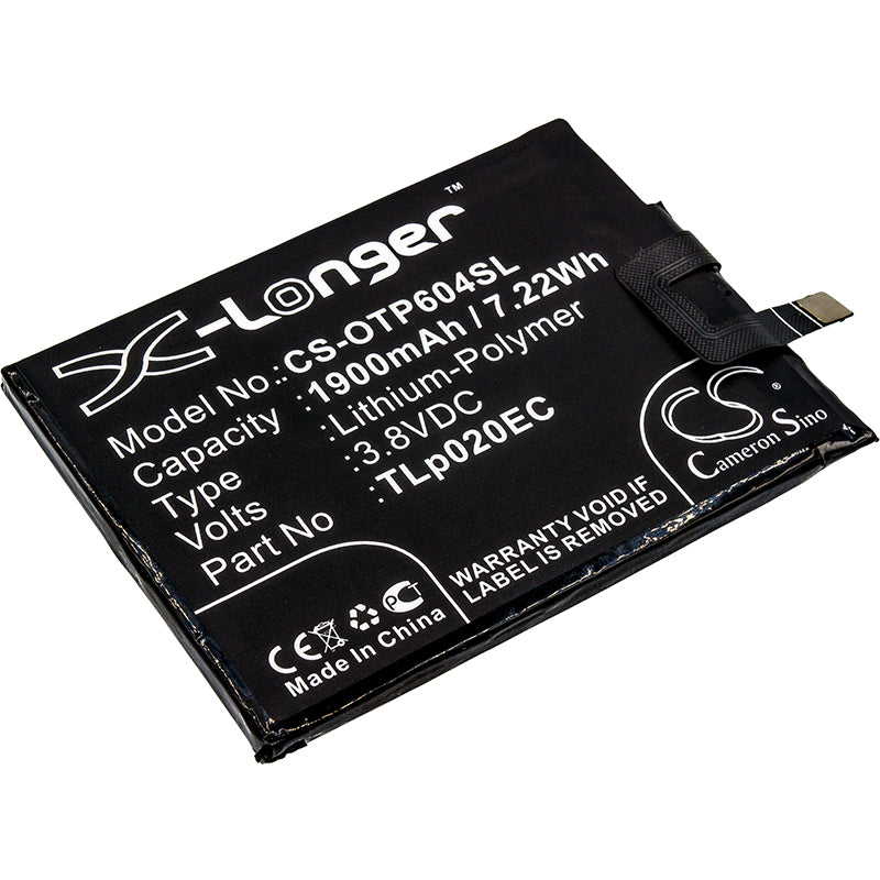 1900mAh Replacement Battery for Alcatel One Touch Pop Up OT-6044/D LTE - 3.8V Li-Polymer - Reliable Power
