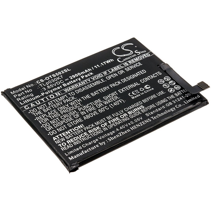 2900mAh Replacement Battery for Alcatel 1S OT-5024D Smartphone - 3.85V Li-Polymer Battery
