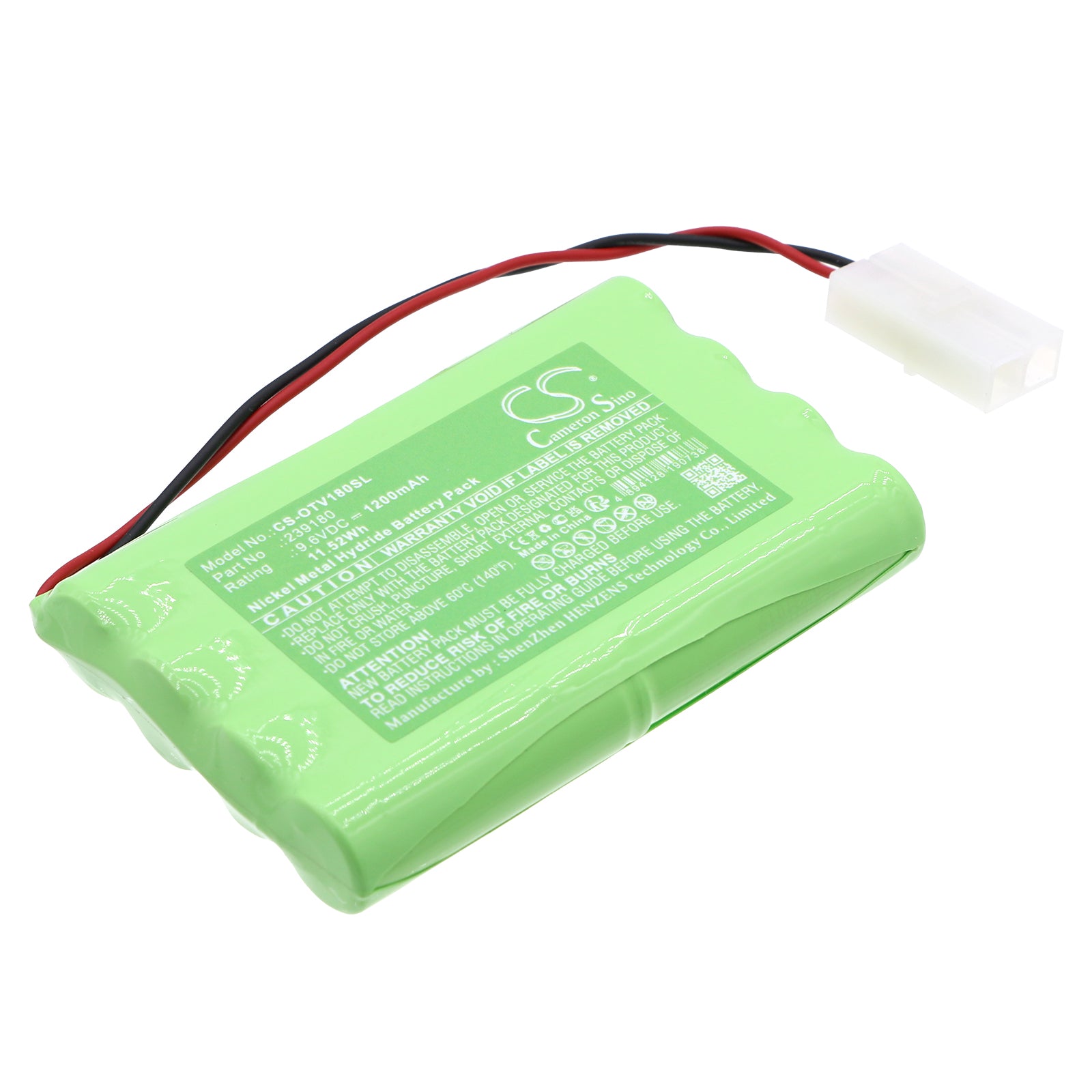 9.6V 1200mAh Ni-MH Replacement Battery for OTC Genisys, Mac Tools, Matco & Cornwell Diagnostic Scanners
