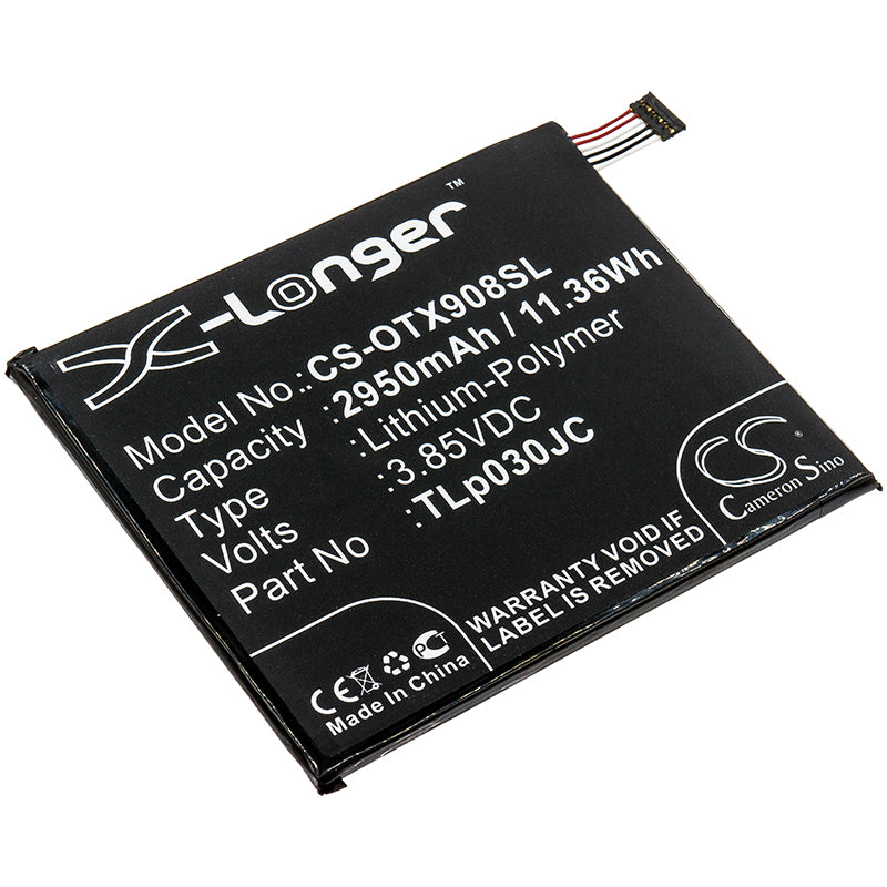 2950mAh Replacement Battery for Alcatel TIM XL 2018, A3A XL 4G, OT-5099T Series - Li-Polymer
