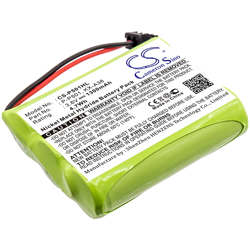 1300mAh Ni-MH Cordless Phone Battery for AT&T 401, 4126, A36, BT24, Sony BP-T18, Panasonic HHR-P505, Uniden BT-800

