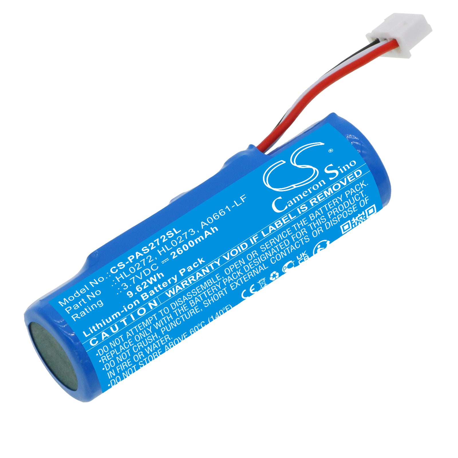 2600mAh Battery Replacement for Pax S910, QR68, QR65, AXS910 Payment Terminal - 3.7V Li-ion

