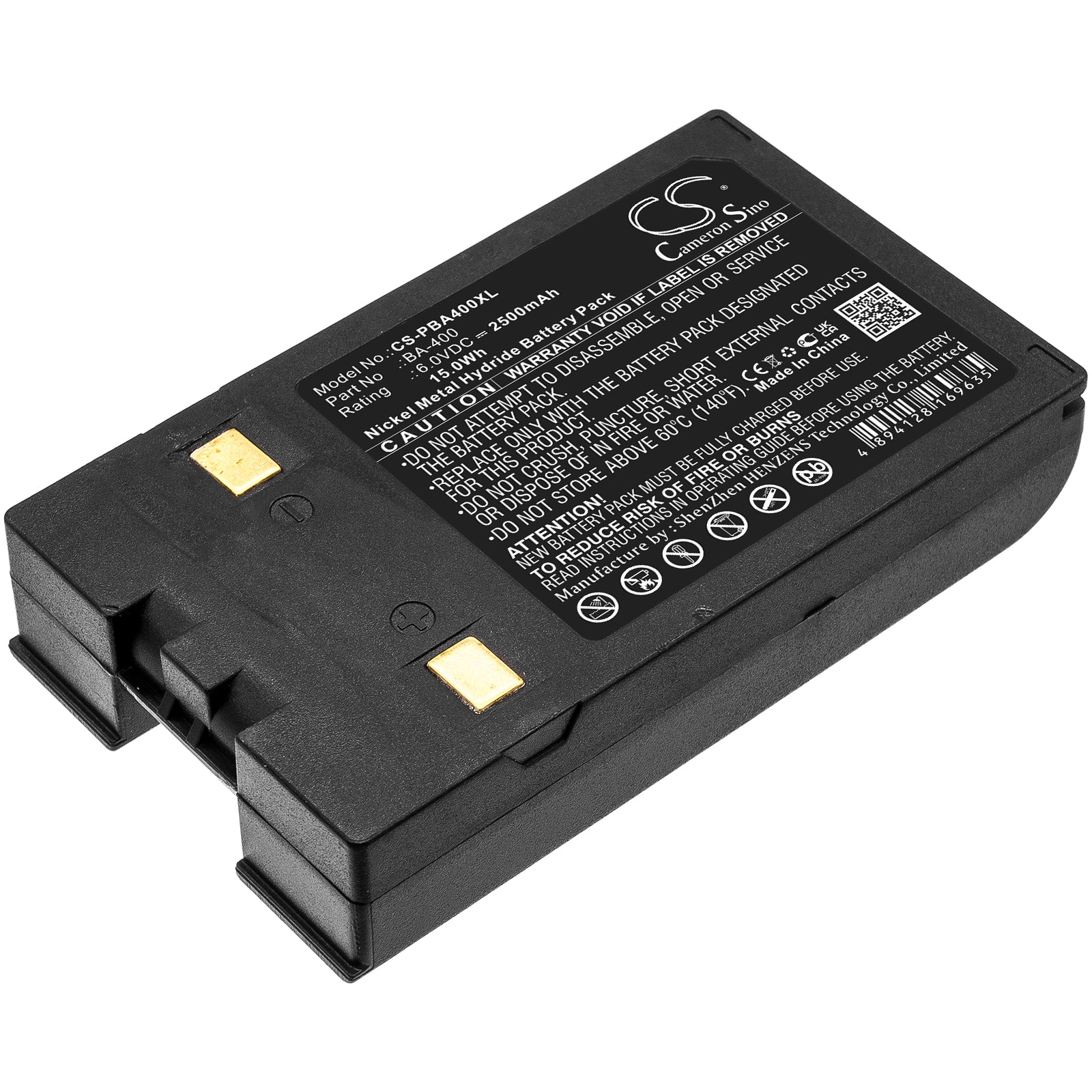 6V 2500mAh Ni-MH Replacement Battery for Brother Superpower Note Laptops & BA-400 Series
