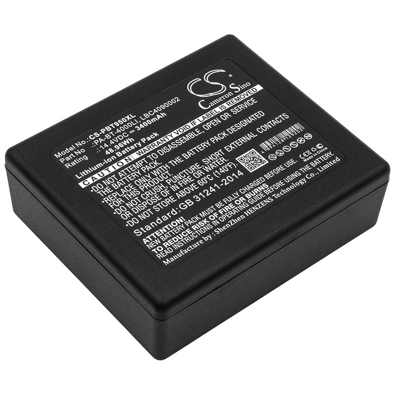 3400mAh Replacement Battery for Brother RJ4030 RJ4040 TD-2120N TD-2130N P950NW Printer, 14.4V 48.96Wh, PA-BB-001 Compatible
