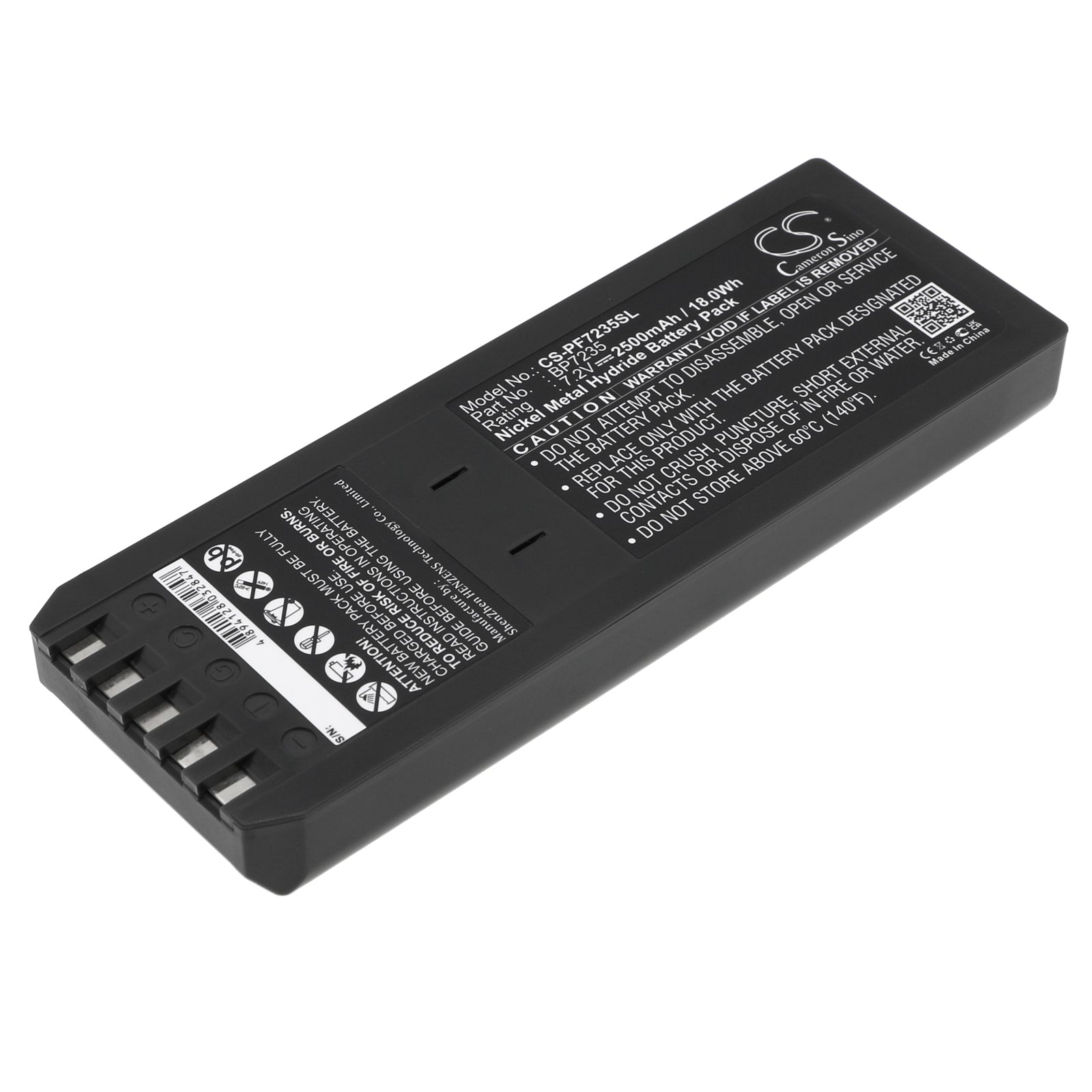 7.2V 2500mAh Ni-MH Replacement Battery for Fluke 700/740/744 Calibrators & DSP-4000 Cable Testers (153.2x54.9x20.9mm)
