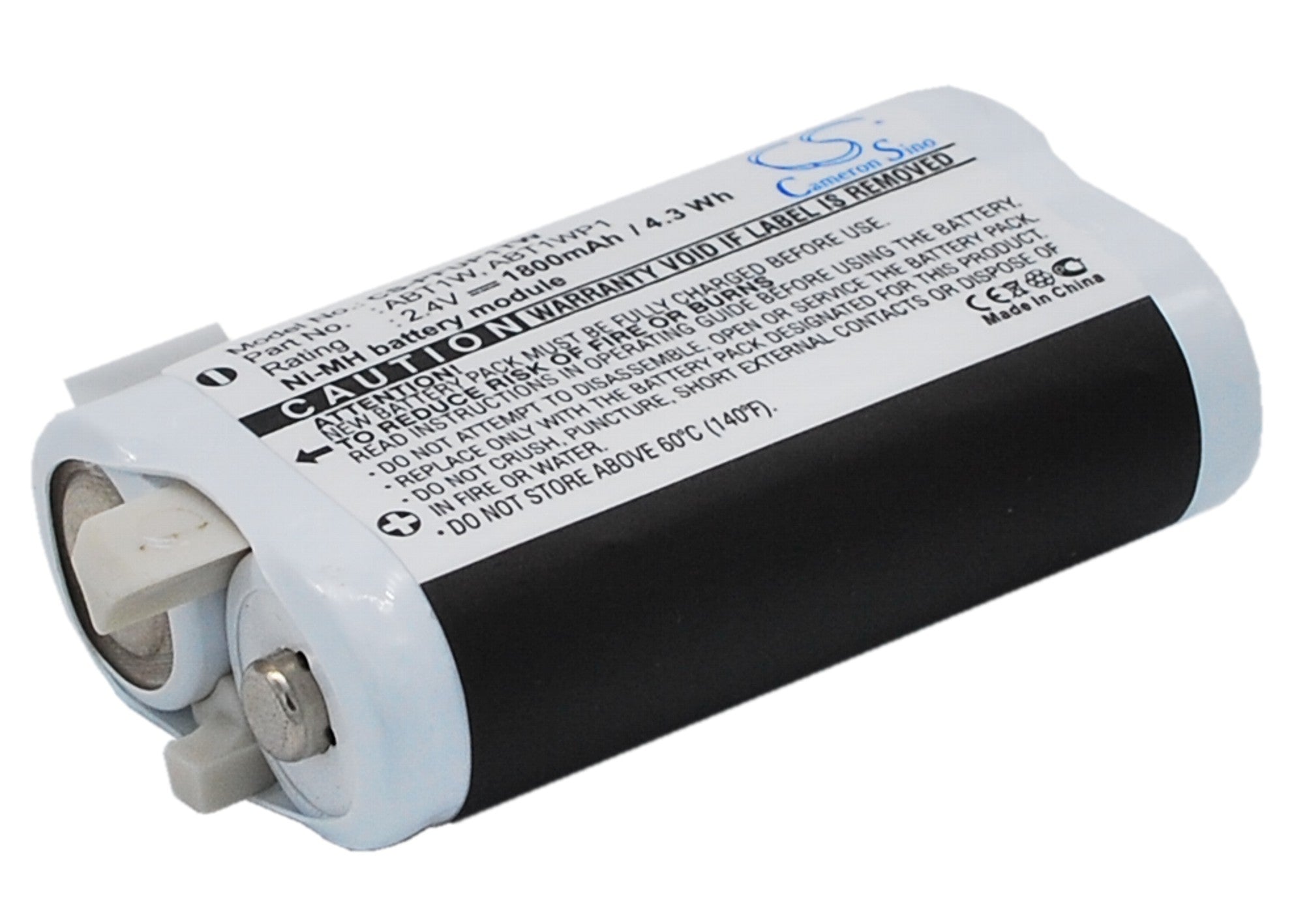1800mAh Ni-MH 2.4V Replacement Battery for Cisco Ultra HD & Flip Ultra Cameras (50.4x28.9x14.5mm)
