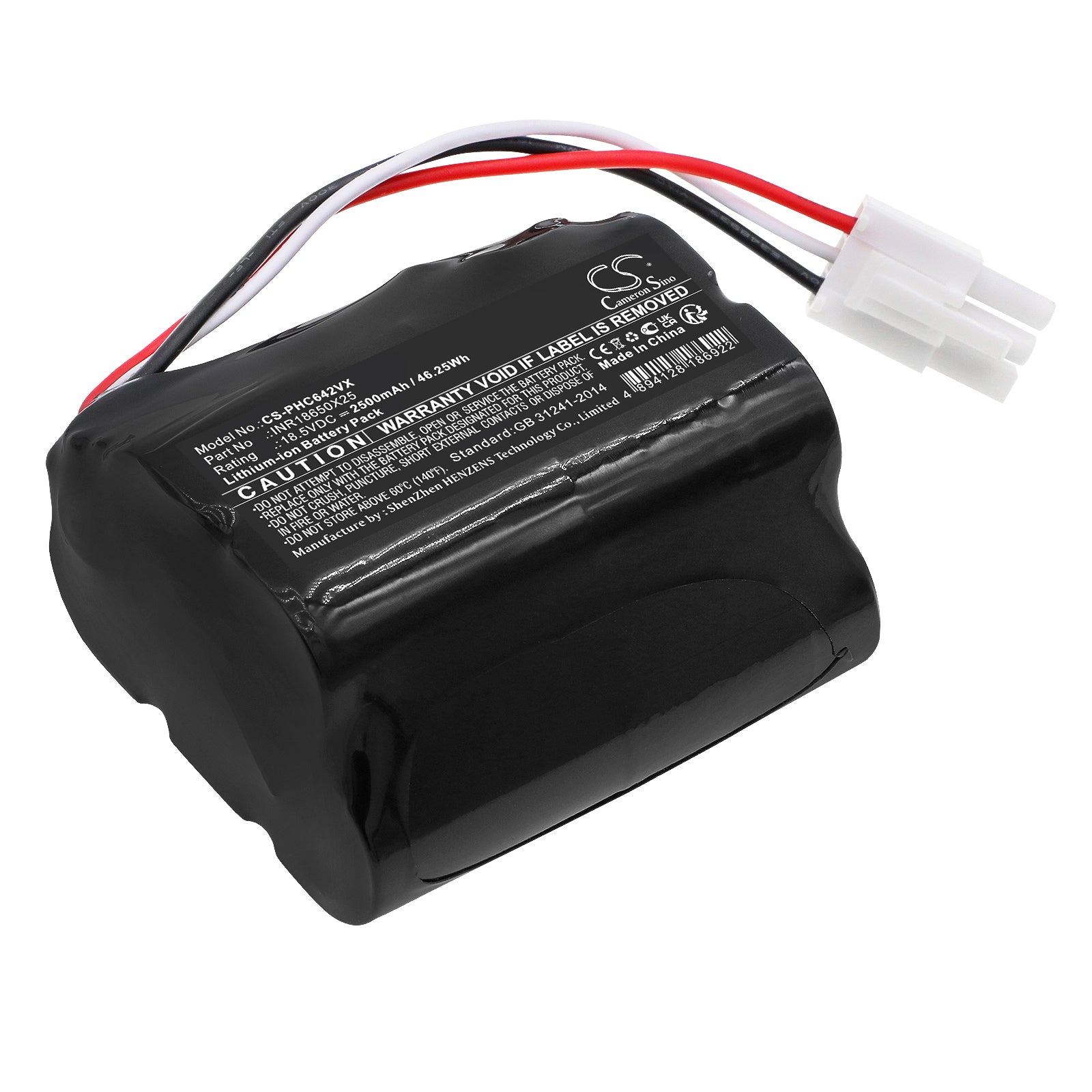 2500mAh 18.5V Li-ion Replacement Battery for Philips PowerPro Aqua Stick Vacuum FC6401 FC6402 Series

