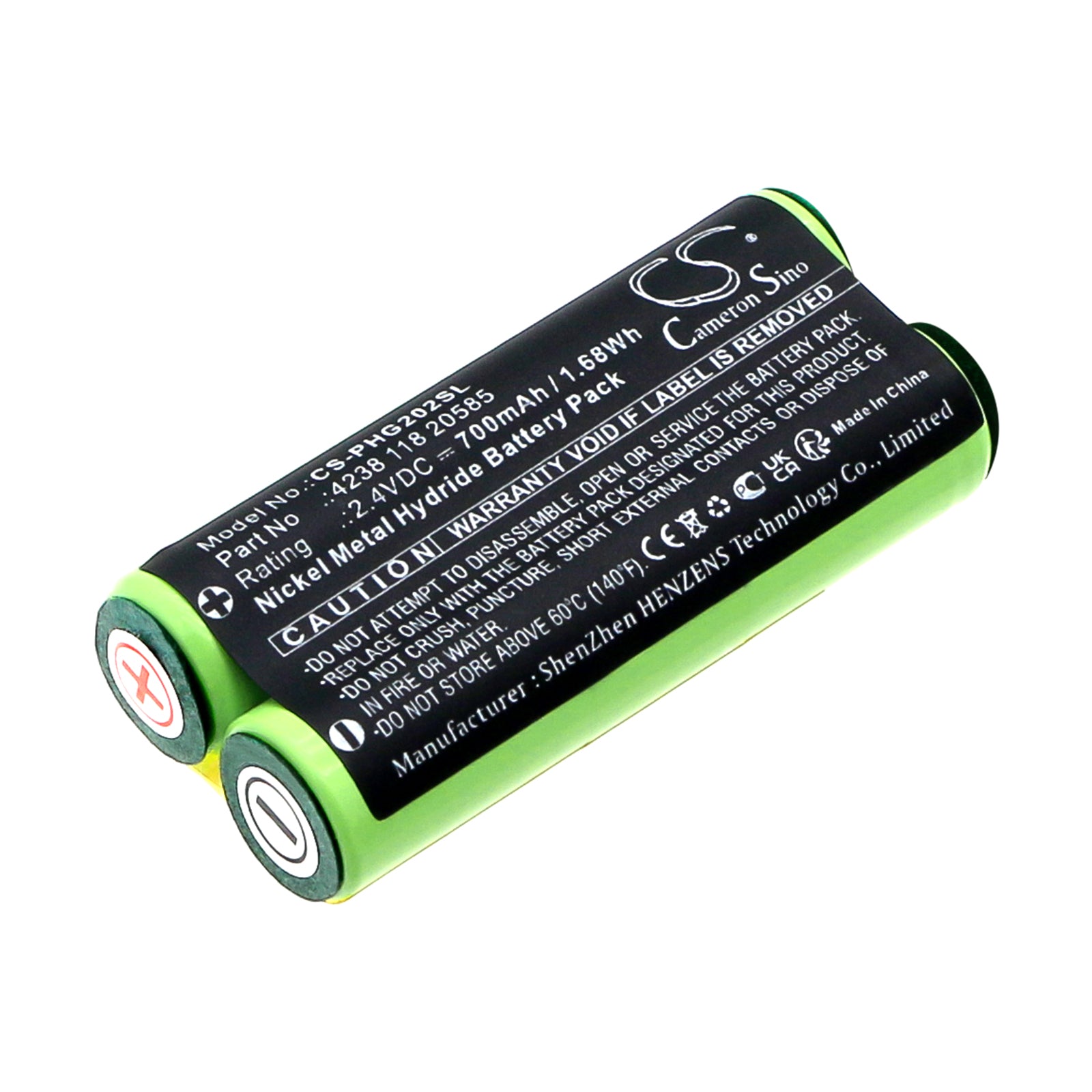 700mAh Battery for Philips XA2029 Body Groomer & Norelco BG2028 Shaver - 2.4V Ni-MH Replacement