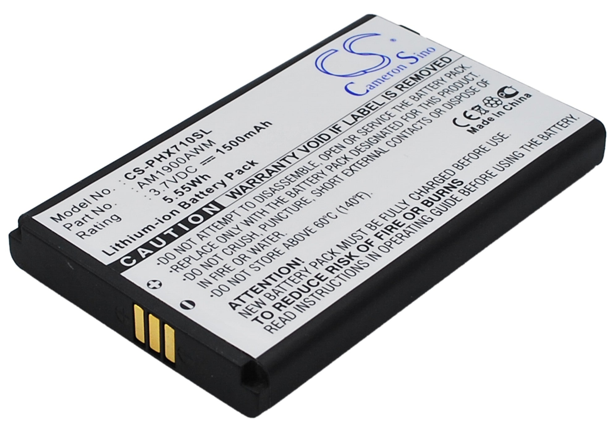 Philips Xenium X710 Replacement Battery: 1500mAh, 3.7V Li-ion, AM1900AWM - Perfect Fit for Your Smartphone!
