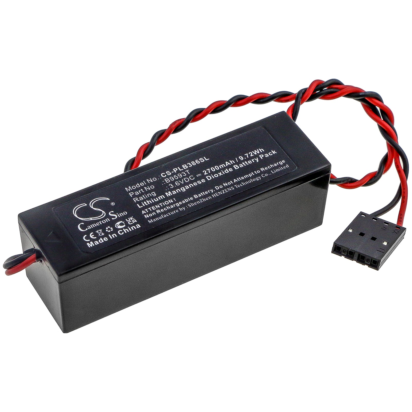 3.6V 2700mAh Li-MnO2 Battery for Accutron & Badger Meter - Replacement for Water & Gas Meters, 9.72Wh
