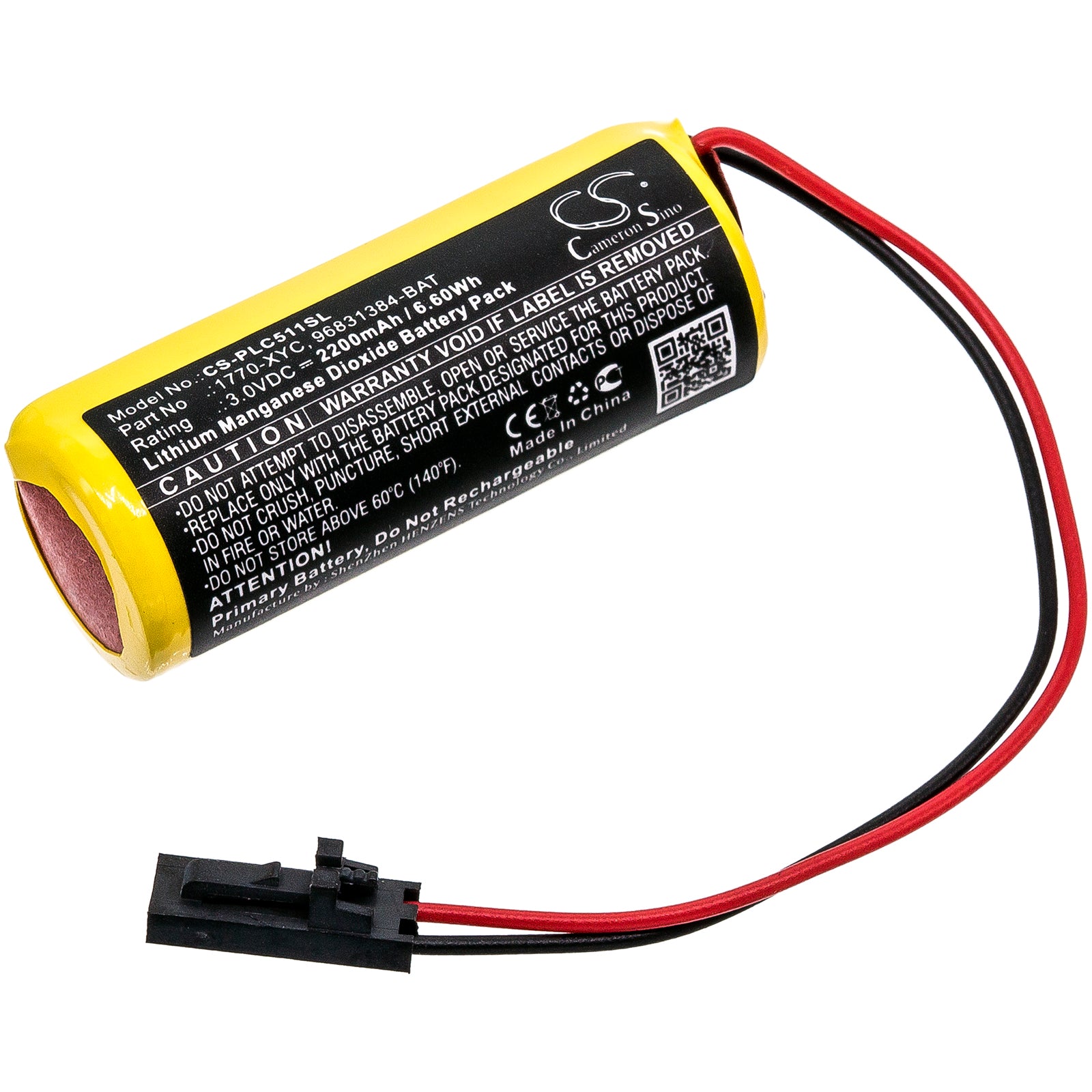 2200mAh 3V Lithium Battery for Allen Bradley & Cutler Hammer PLC-5 Series (PLC Replacement Battery, 6.60Wh)
