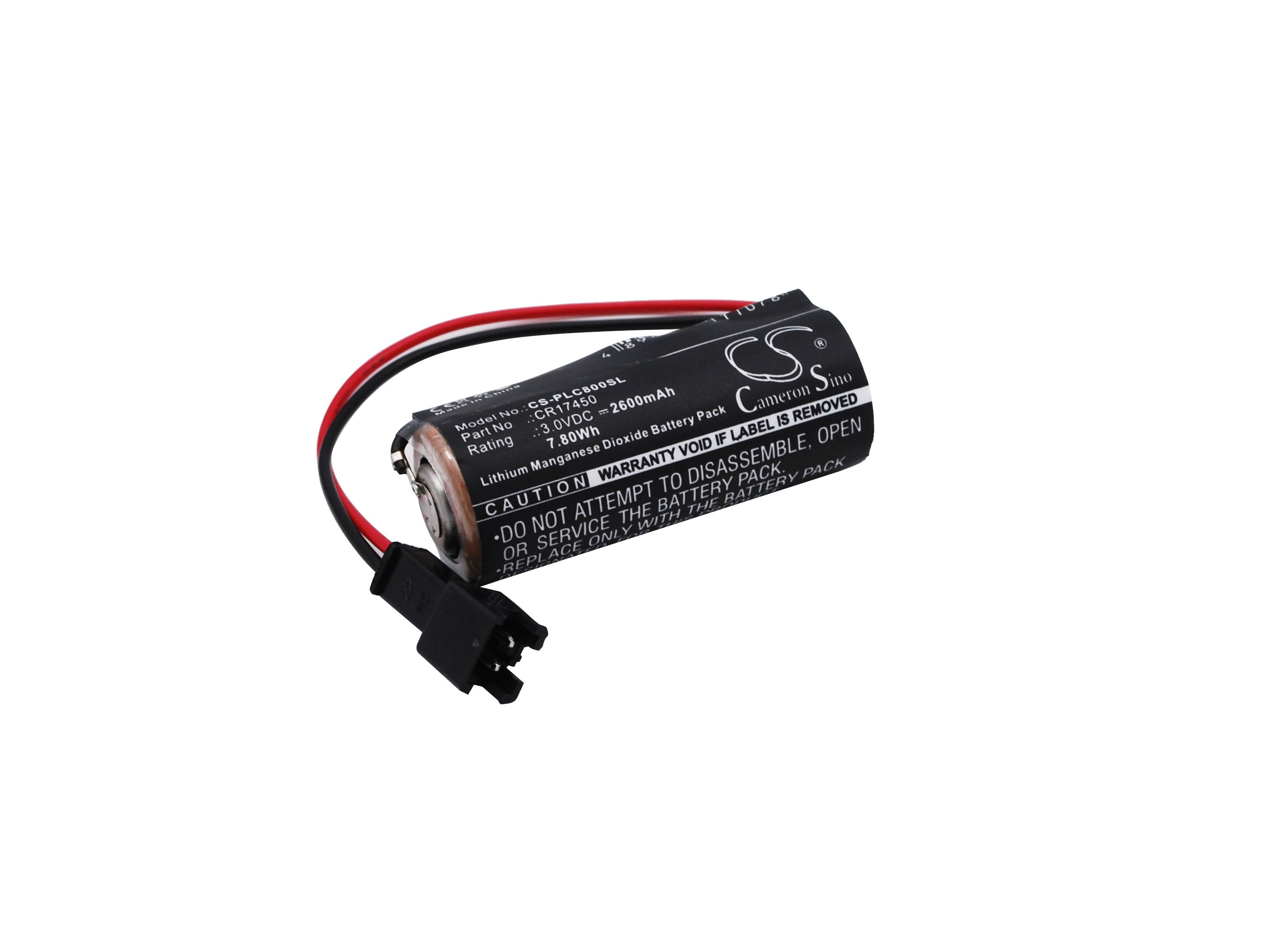 2600mAh 3.0V Lithium Battery - Sanyo CR8.L, CR17450 PLC Replacement - CR8.LH, CR17450ER
