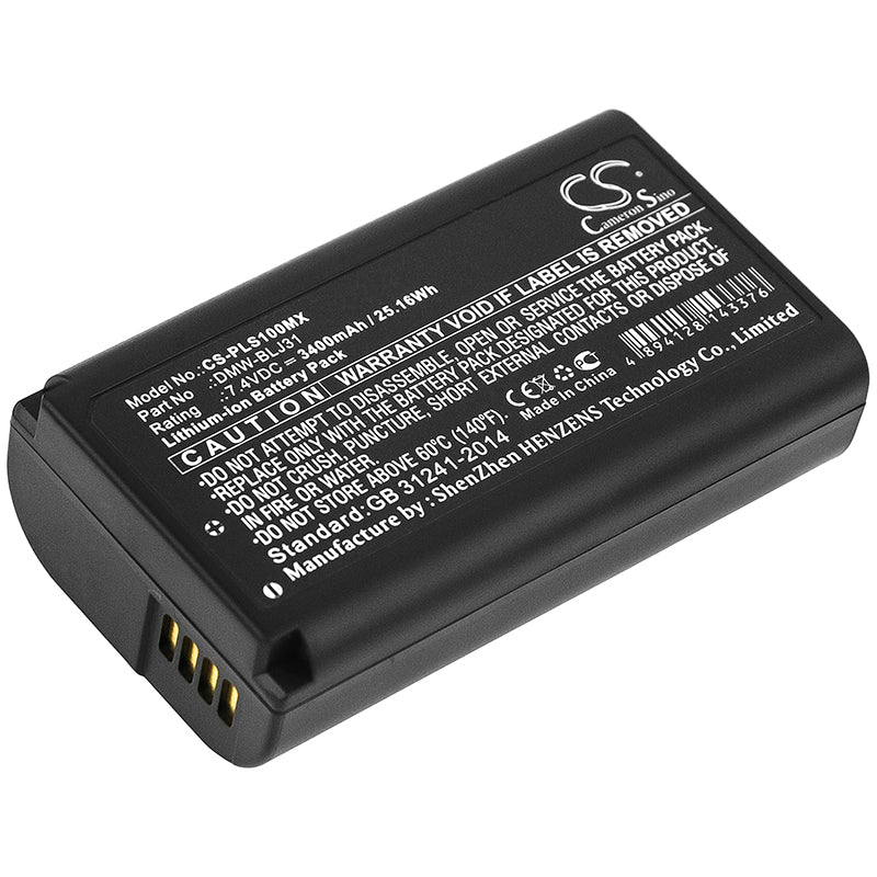 3400mAh Battery for Panasonic Lumix S1 S1R DC-S1 DC-S1R Cameras - DMW-BLJ31 Replacement, 7.4V Li-ion
