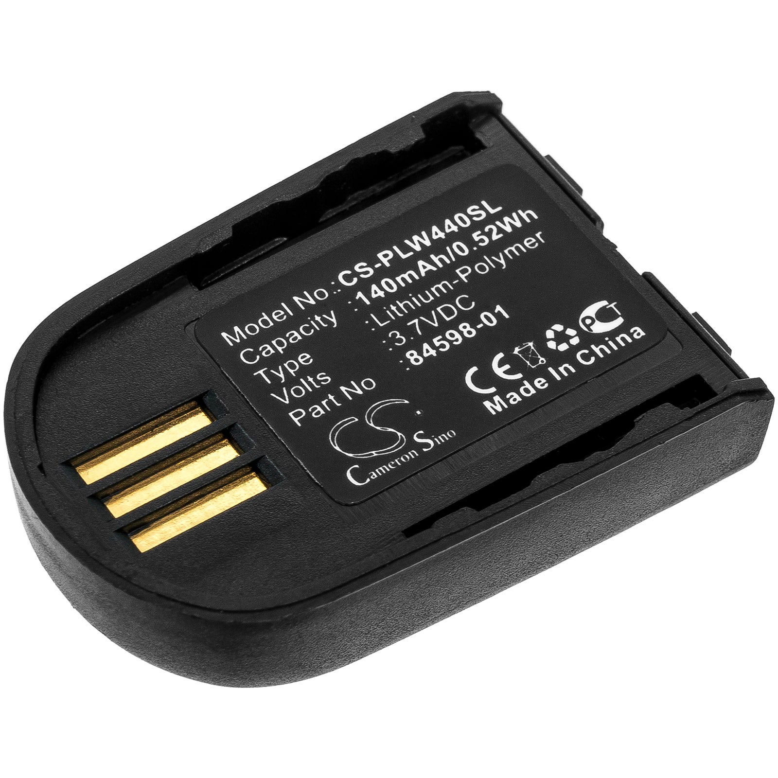 140mAh Replacement Battery for Microsoft & Plantronics Headsets: Office Communicator, Lync, Savi - 3.7V Li-Polymer
