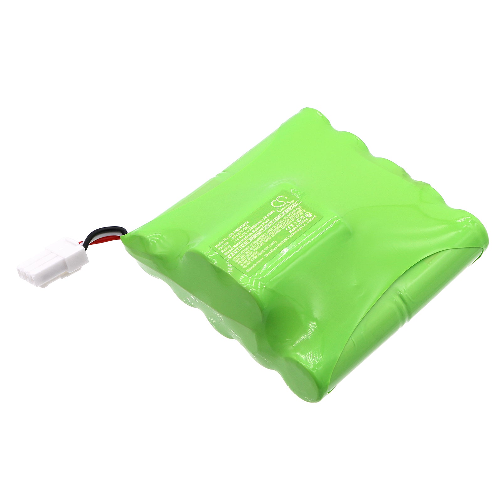 2000mAh Replacement Battery for Panasonic MC-WMD85 Vacuum, 14.4V Ni-MH, 28.8Wh, Dimensions: 88.2x84.5x32.5mm
