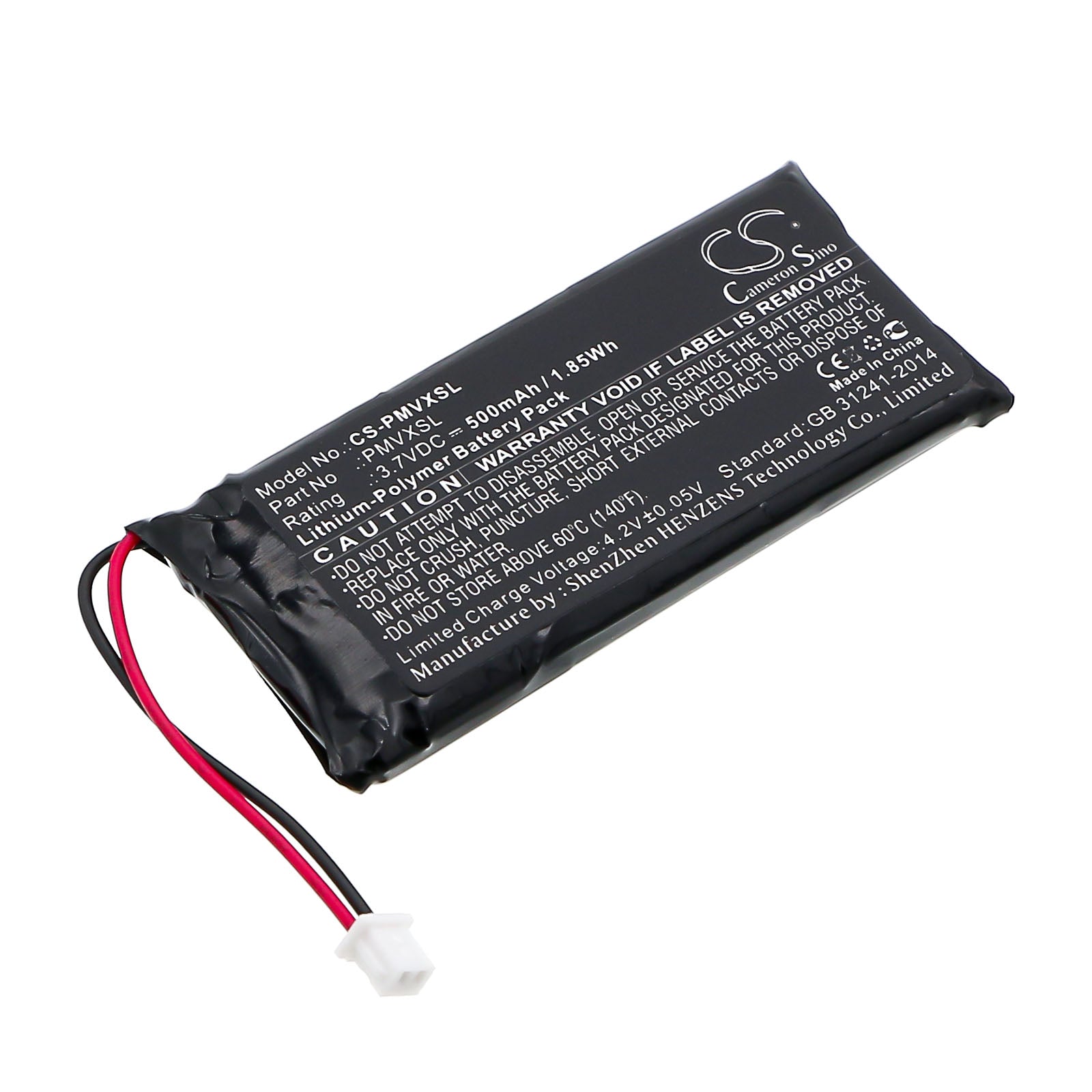 500mAh 3.7V Li-Polymer Battery for IBM C3PDA, Palm V/Vx/Nii/Viix/LE Pocket PC - 49.65x22.35x5.43mm Replacement
