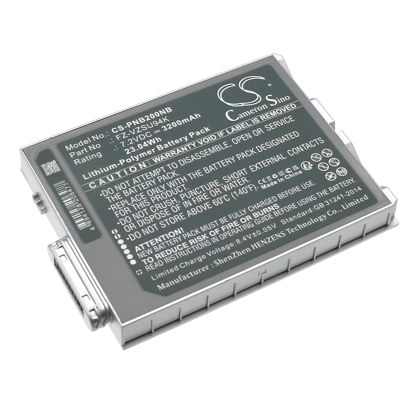 Panasonic Toughpad FZ-B2 FZ-M1 Battery Replacement, 7.2V 3200mAh - CF-VZSU95R Compatible
