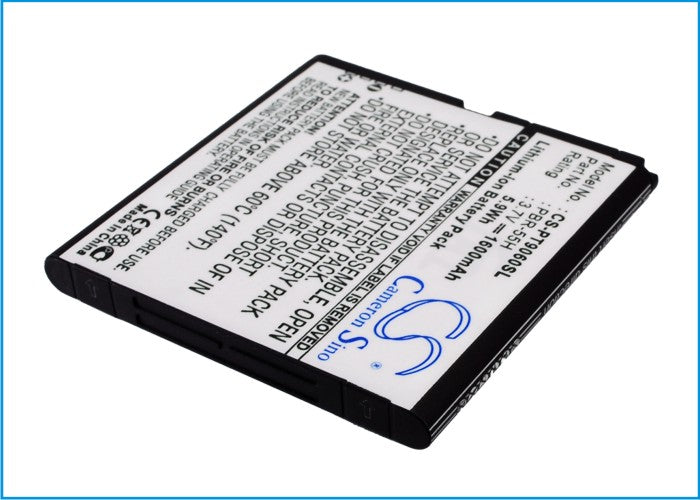 Pantech P9060 Pocket Mobile Smartphone Replacement Battery - 1600mAh, 3.7V Li-ion, PBR-55H

