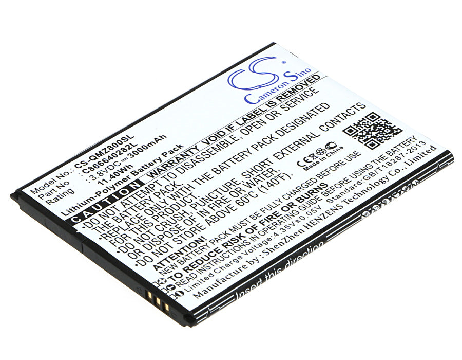 3000mAh Replacement Battery for BLU Life One XL L050, LIFE XL X030 Series Smartphones (3.8V 11.4Wh)
