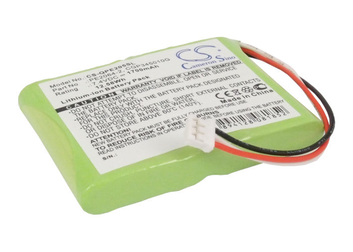 7.  4V 1700mAh Replacement Battery for Q-Sonic X-Dream Player PE-2058, PE2064-2 - Multimedia Device Battery
