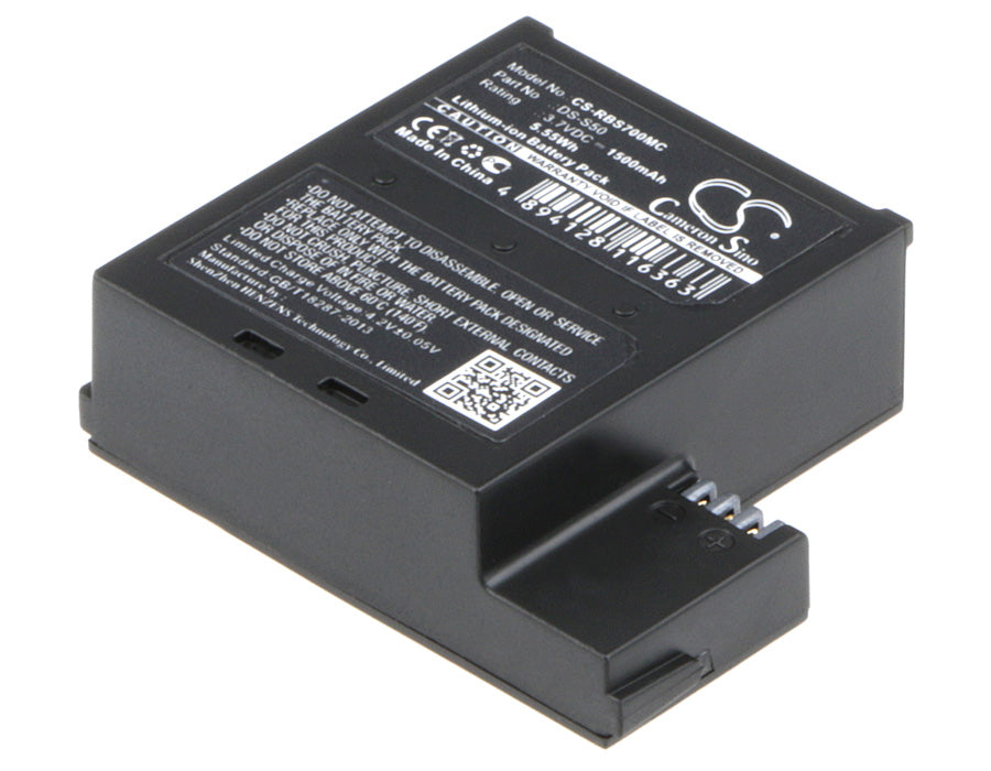 1500mAh 3.7V Li-ion Replacement Battery for AEE S50, S70 & Rollei MUVI K1/K2 Action Cameras
