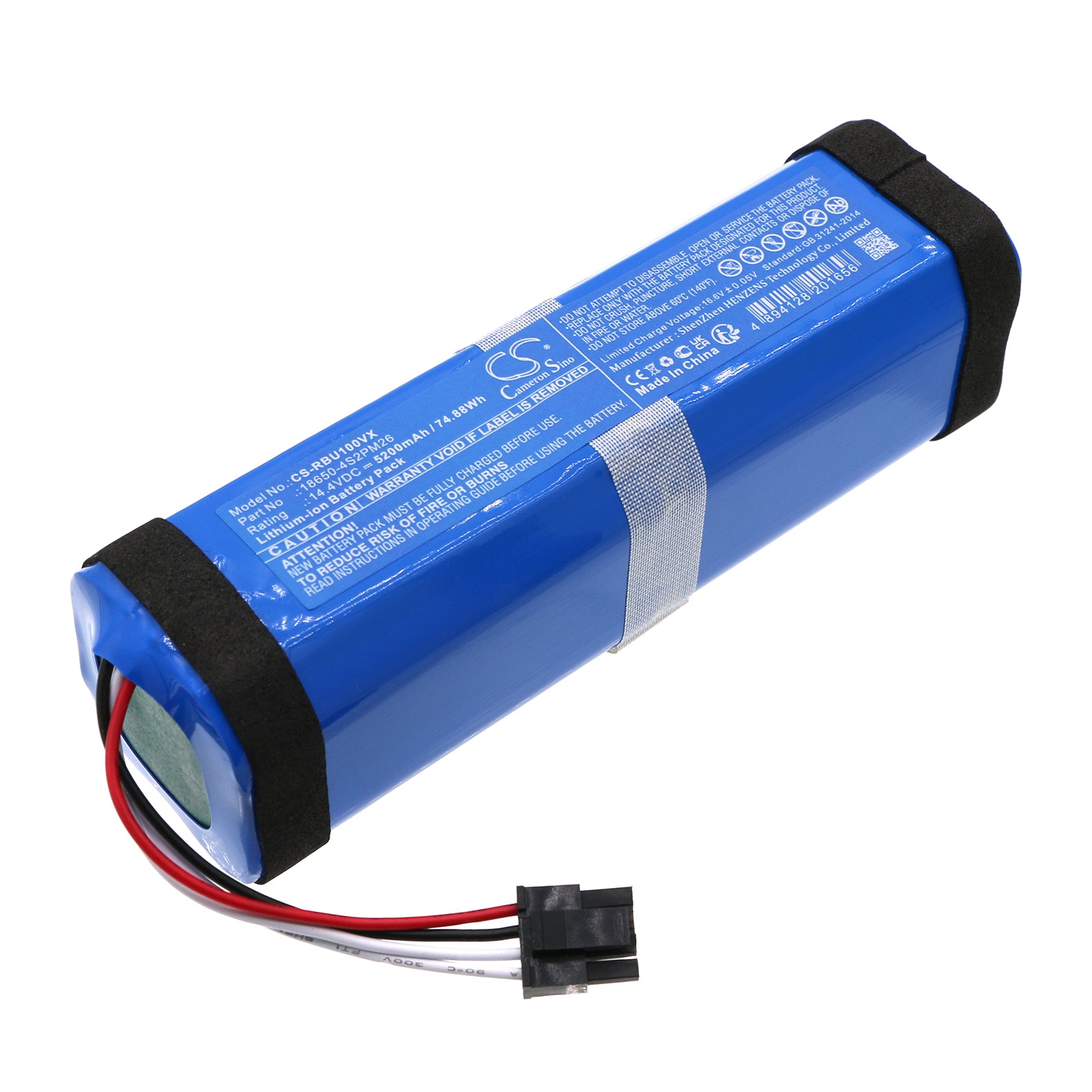 5200mAh 14.4V Li-ion Replacement Battery for Robzone Duoro/Roomy Supra - ULTIMATE-P, X-Max, Profi, Homevac
