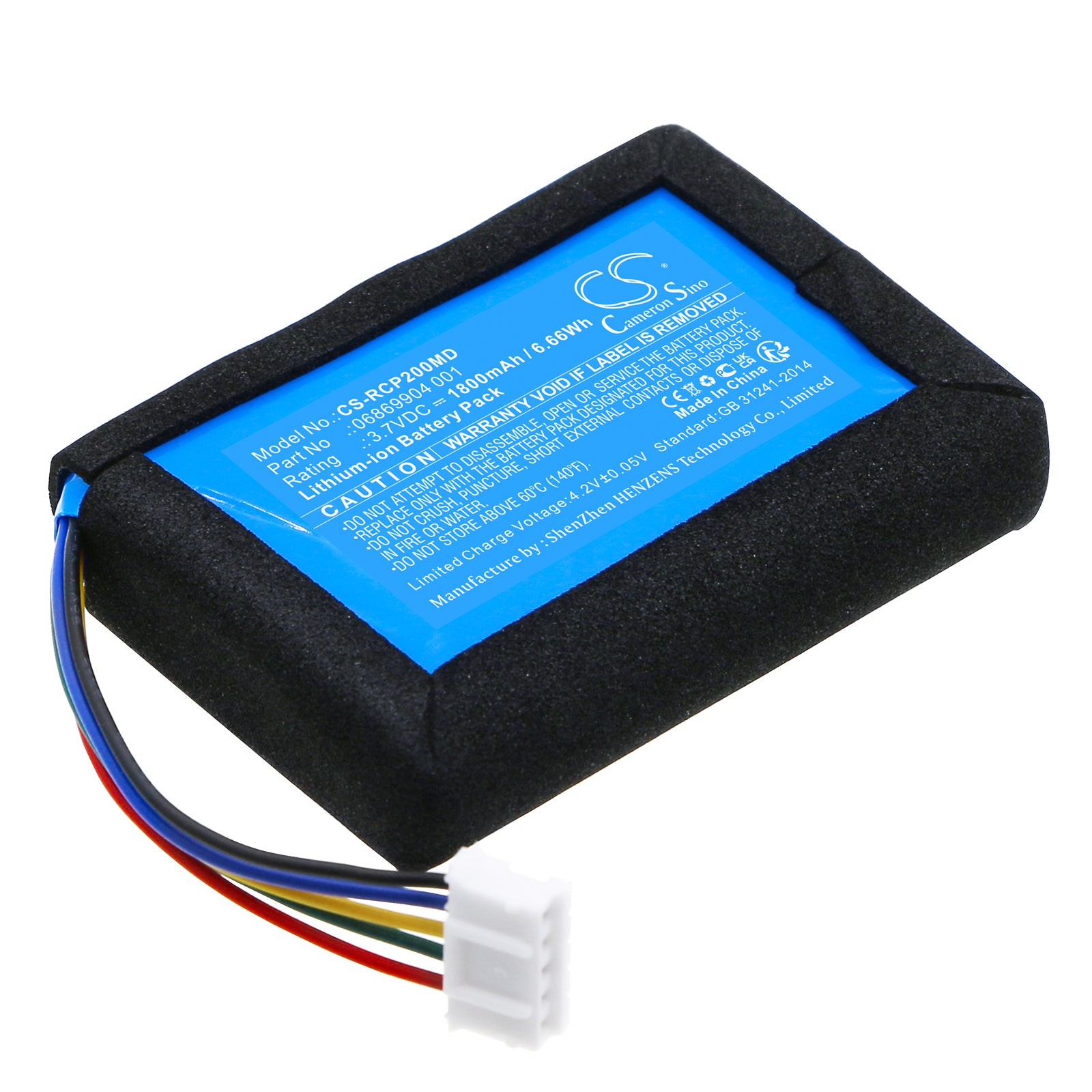 1800mAh Replacement Battery for Roche CoaguChek Pro/I/II & POCT, 3.7V Li-ion, 6.66Wh, Diagnostic Meter Power
