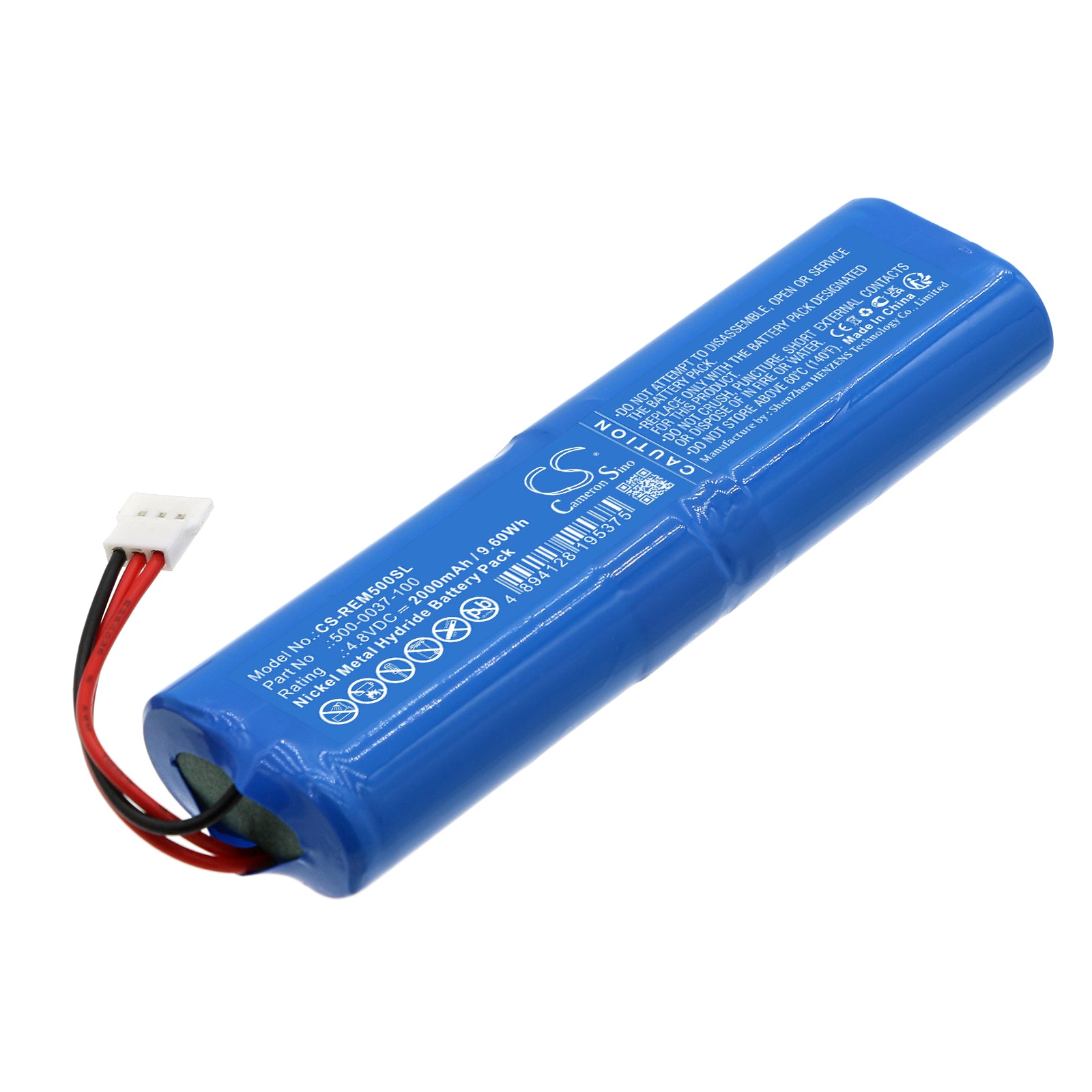 4.8V 2000mAh Ni-MH Replacement Battery for RAE Systems MultiRAE Plus, QRAE, PGM-50 Gas Detectors & Survey Equipment
