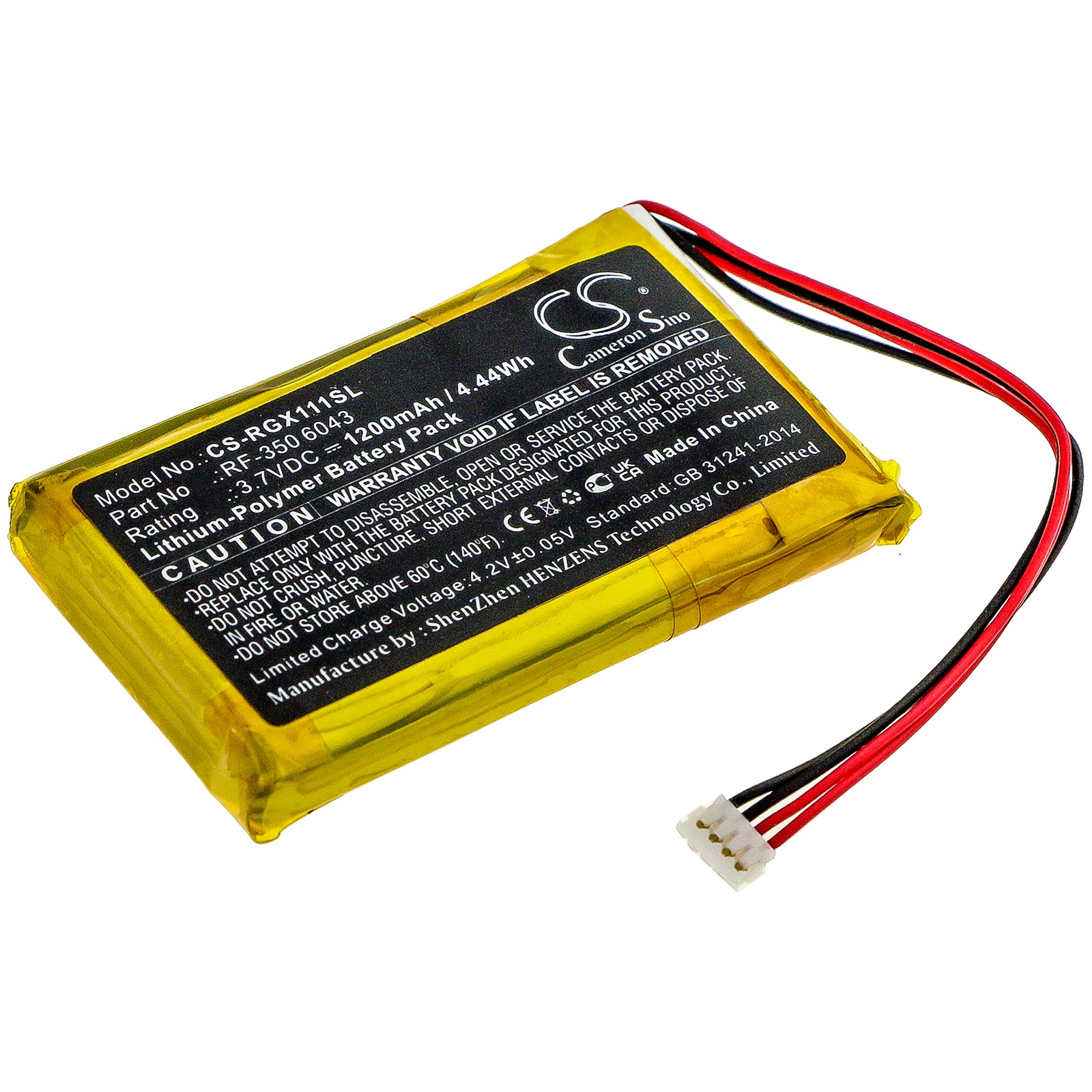 1200mAh 3.7V Li-Polymer Replacement Battery for Renkforce GX-111 GPS Navigator & RF-350 6043
