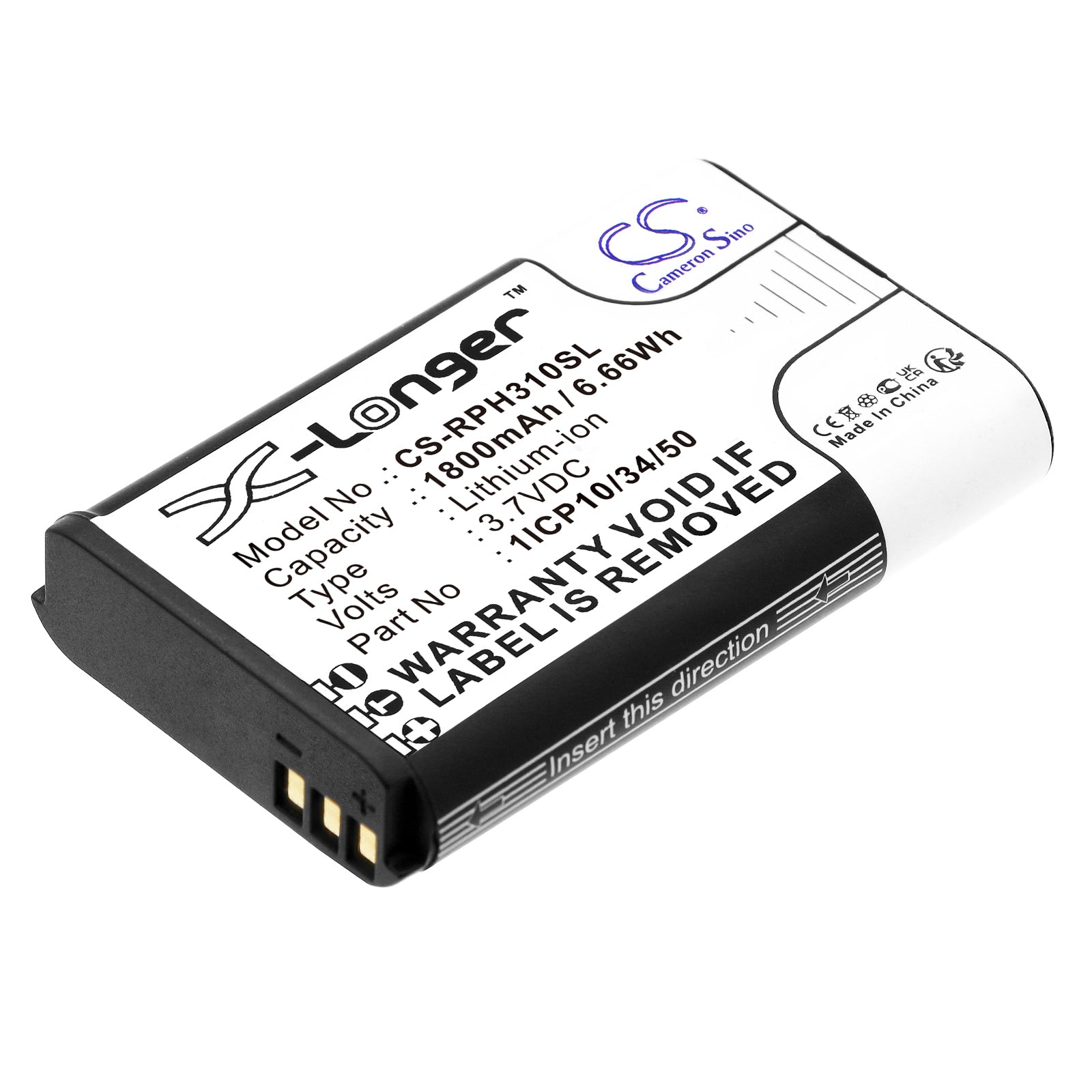 1800mAh Battery for Rotronic HygroPalm HP31, HP32, HP6, HP7, HP7-2 - 3.7V Li-ion Replacement for Survey & Test Equipment
