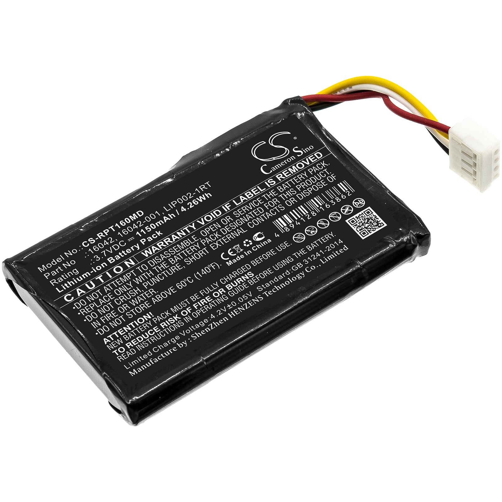Reichert iPac Tonometer Battery - 1150mAh, 3.7V Li-ion Replacement Battery - Medical Grade Power Solution
