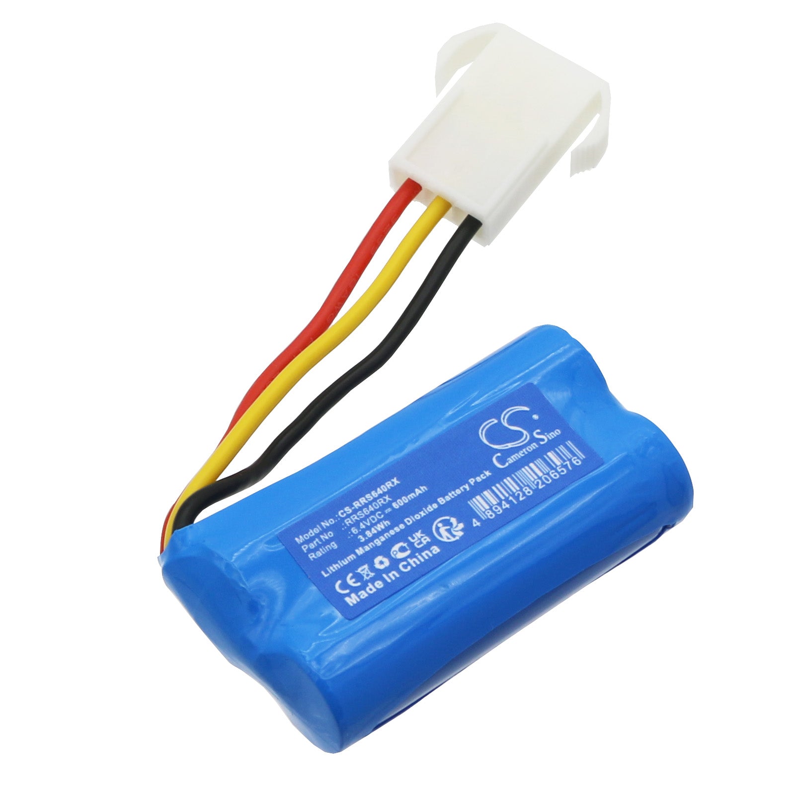 6.4V 650mAh 2S LiFePO4 Battery for RC Car & Speed Boat - EL4.5-3P Connector, Compact 53.5x28.5x14.5mm Size

