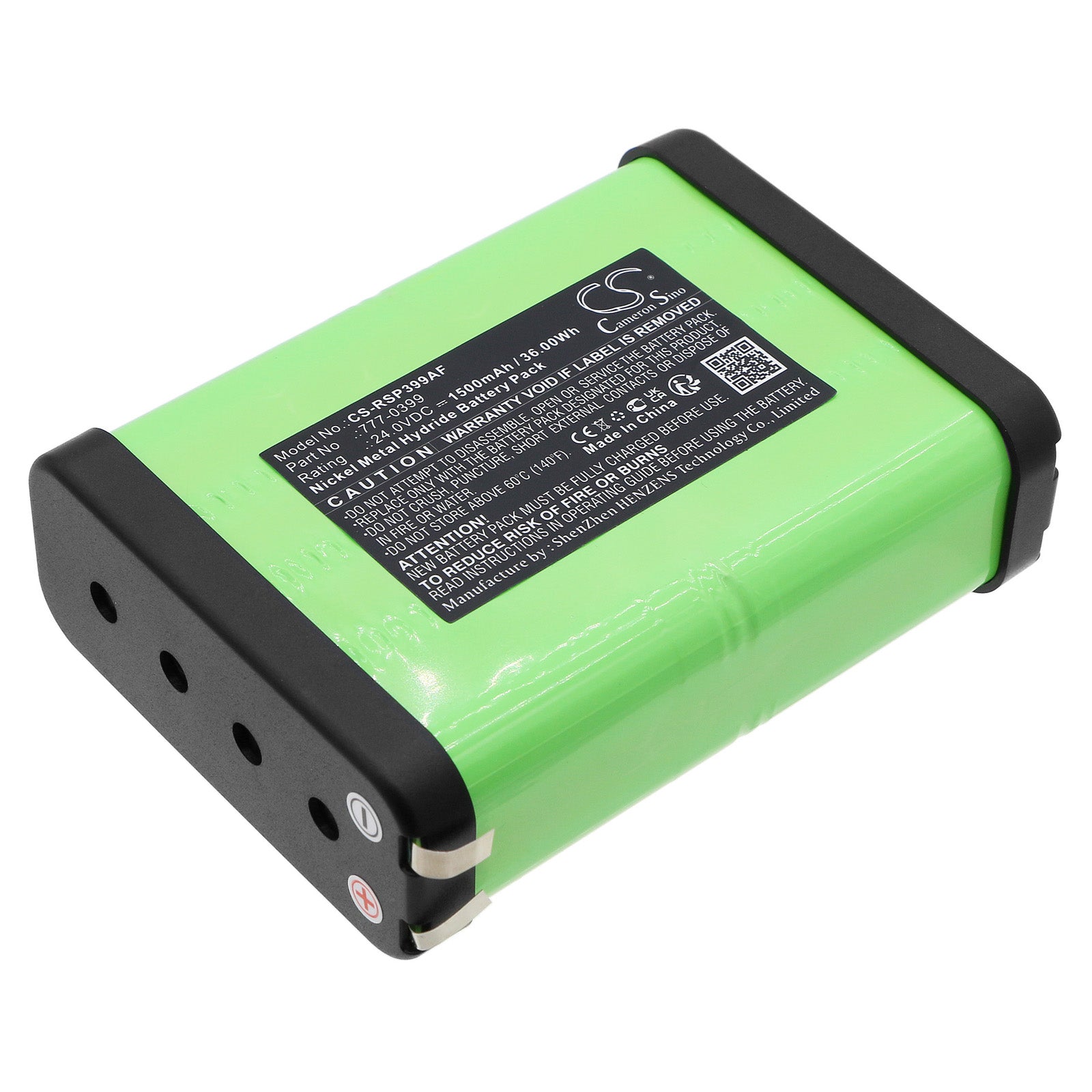 24V 1500mAh Ni-MH Replacement Battery for RS Pro 777-0399 Automatic Doors - 36Wh, 100x74.1x30.8mm
