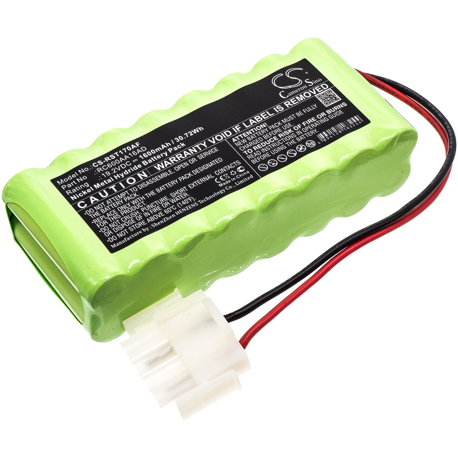 1600mAh Ni-MH Battery - Dorma & Record Automatic Door Opener - 19.2V 30.72Wh Replacement - RC600AA16AD
