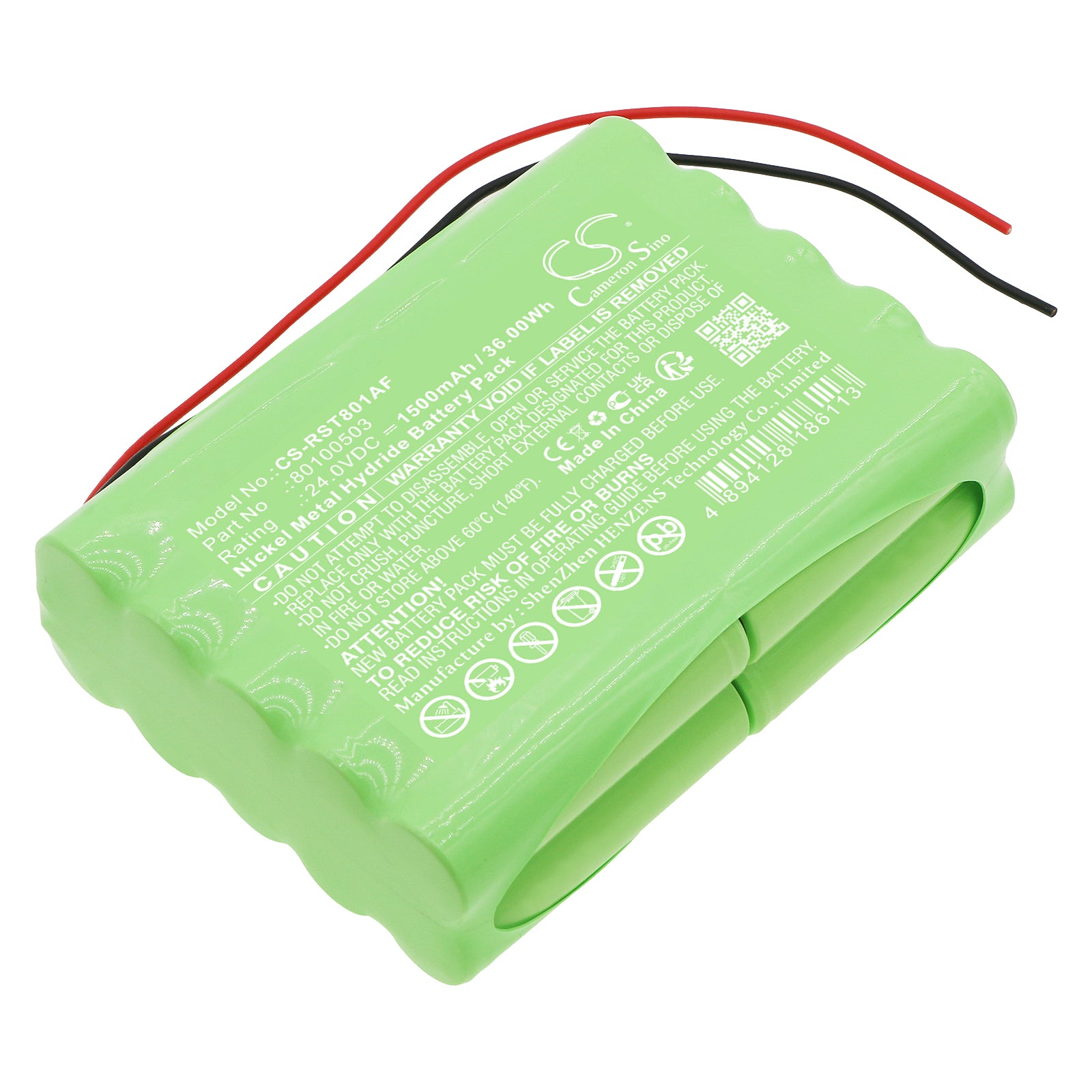 24V 1500mAh Ni-MH Replacement Battery for Record 80100503 Automatic Doors (97.5x70.8x28.8mm, 36Wh)
