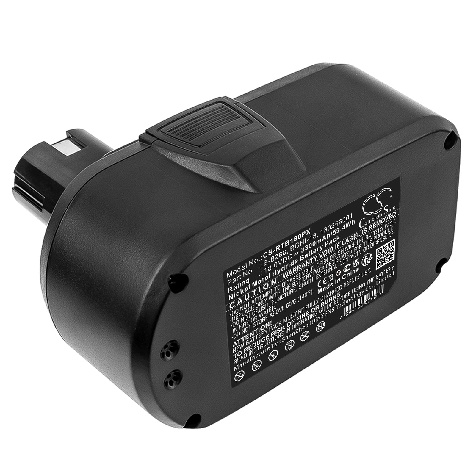 18V 3300mAh Ni-MH Replacement Battery for Ryobi Cordless Power Tools - CTH1802, HD1800M, R1073K2 Series
