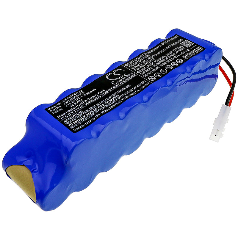 2000mAh 18V Ni-MH Battery for Rowenta RH8771 Stick Vacuum - Replacement Power Pack, 36Wh, 180x45.5x45.2mm
