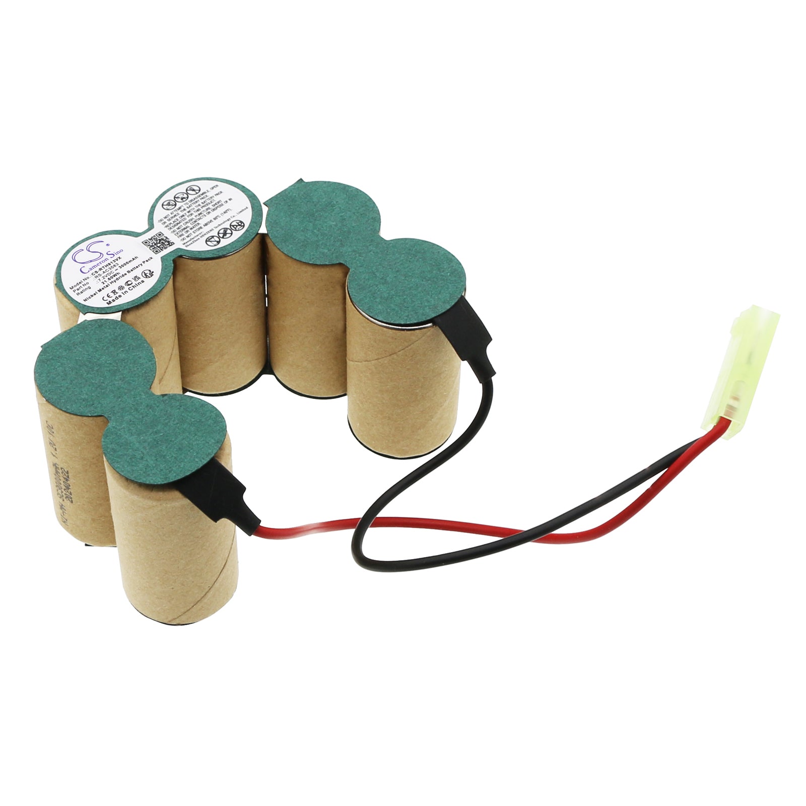 7.2V 3000mAh Ni-MH Replacement Battery for Rowenta Cleanette Air Force AC912501 Vacuum - High Capacity Rechargeable Power Pack
