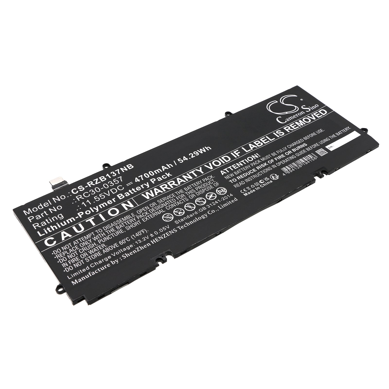 4700mAh Laptop Battery for Razer Book 13 i7 FHD/UHD (2020) - RZ09-0357 RC30-0357 - 11.55V 54.29Wh Replacement 
