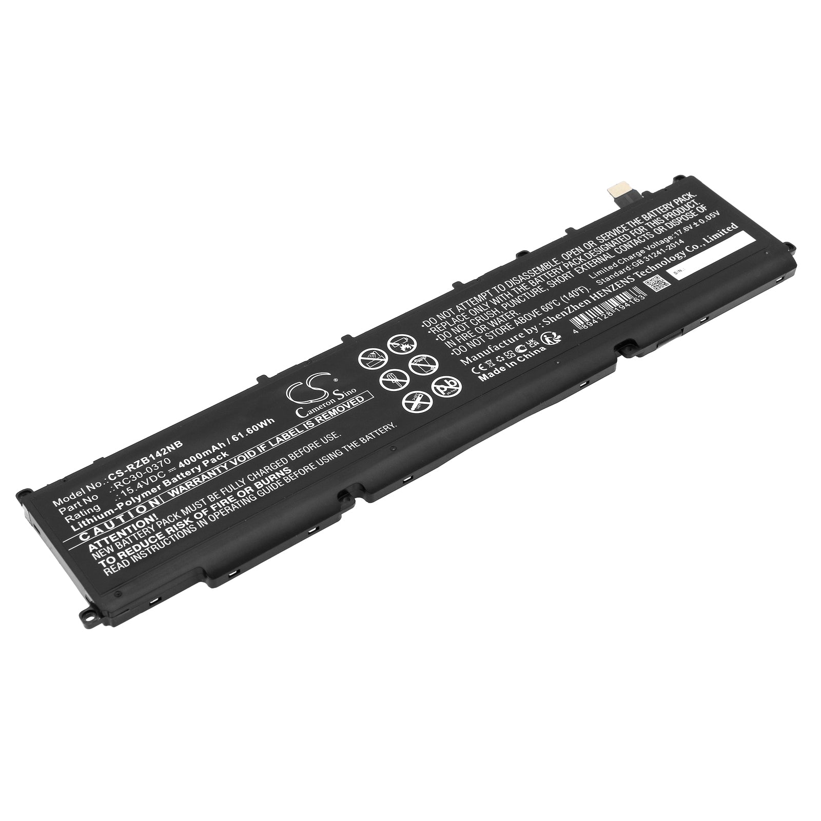 61.6Wh Li-Polymer Battery for Razer Blade 14 (2021-2022) RTX 3060/3070/3080 Models, RZ09-0368 & RC30-0370 Replacement
