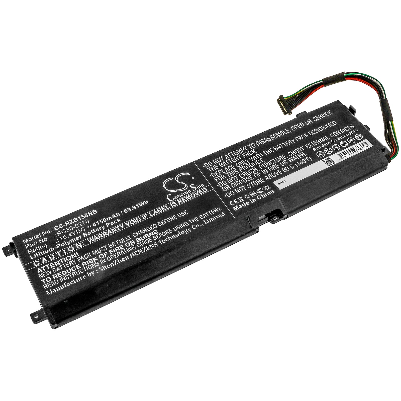 Razer Blade 15 Base Model Replacement Battery - 15.4V 63.91Wh Li-Polymer - Laptop Battery - 4150mAh
