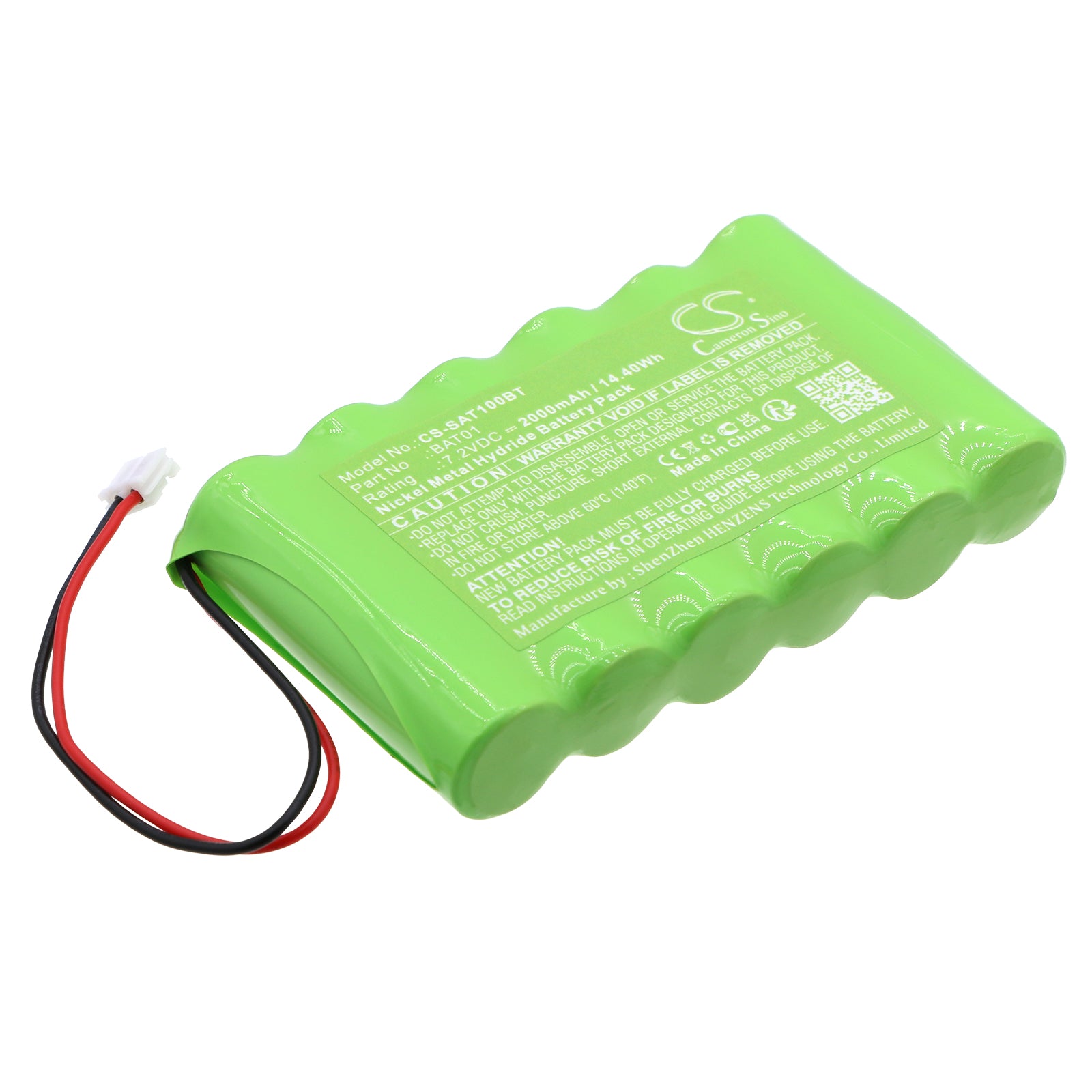 7.2V 2000mAh Ni-MH Battery Pack Replacement for Scantronic i-on Compact Alarm System, BAT01, Security System Backup
