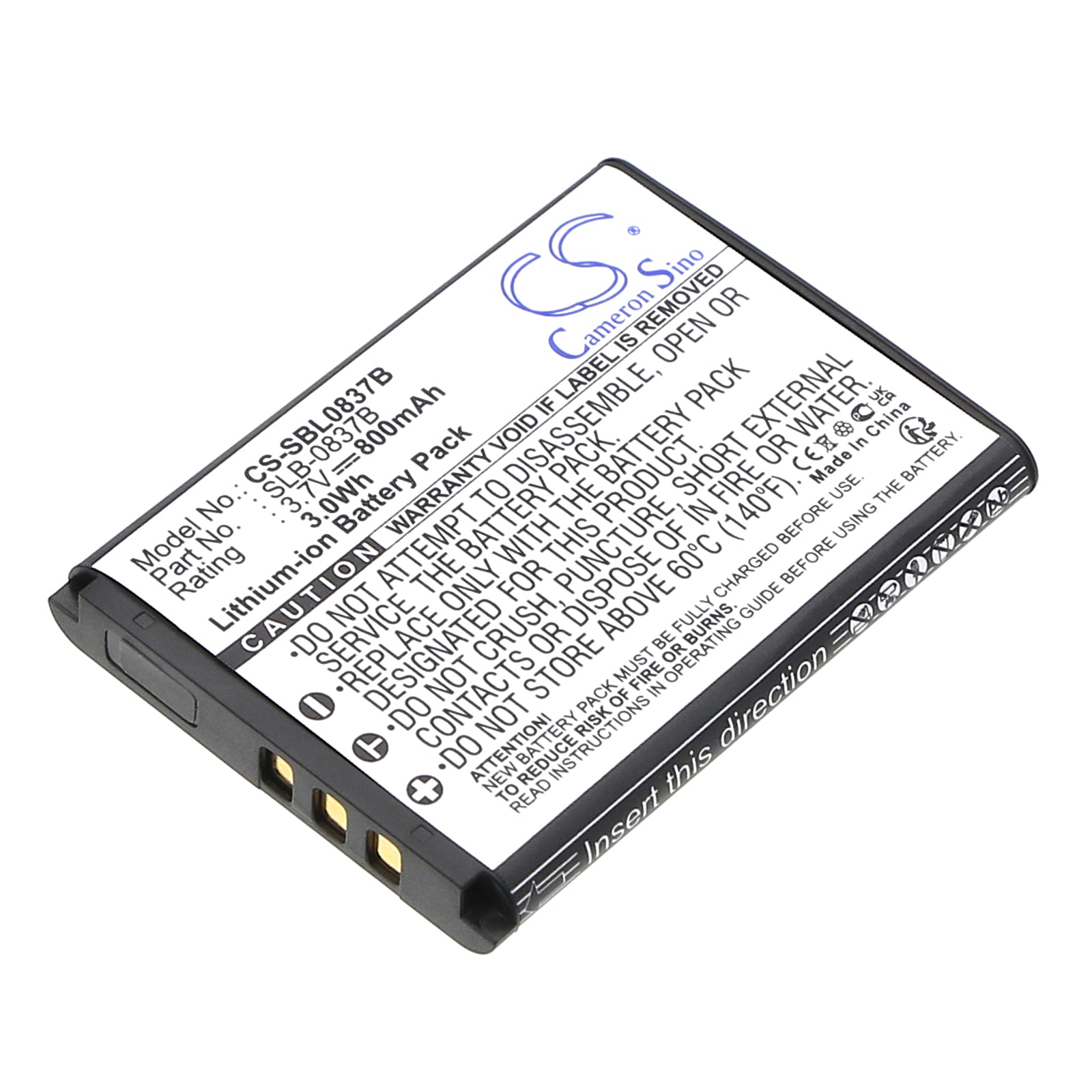 Samsung Digimax L70 L83T NV10 NV15 NV20 Camera Battery - 800mAh 3.7V Li-ion Replacement
