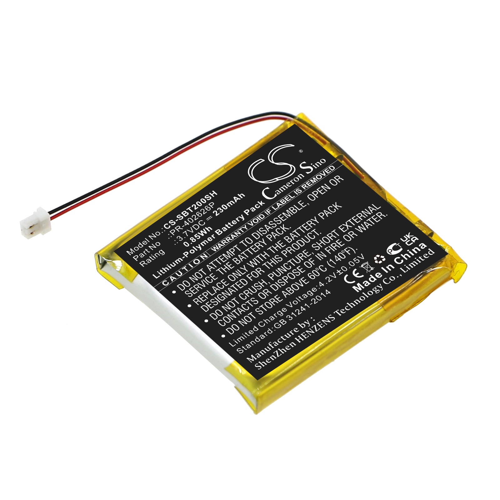230mAh Replacement Battery for Suunto Spartan Trainer Wrist HR Smartwatch - 3.7V Li-Polymer
