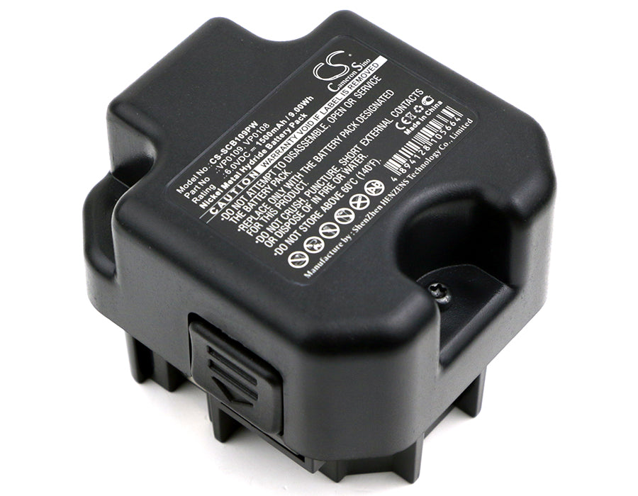6V 1500mAh Ni-MH Replacement Battery for SENCO GT90FRH, GT65RHA Cordless Nail Guns - VP0109/VP0108
