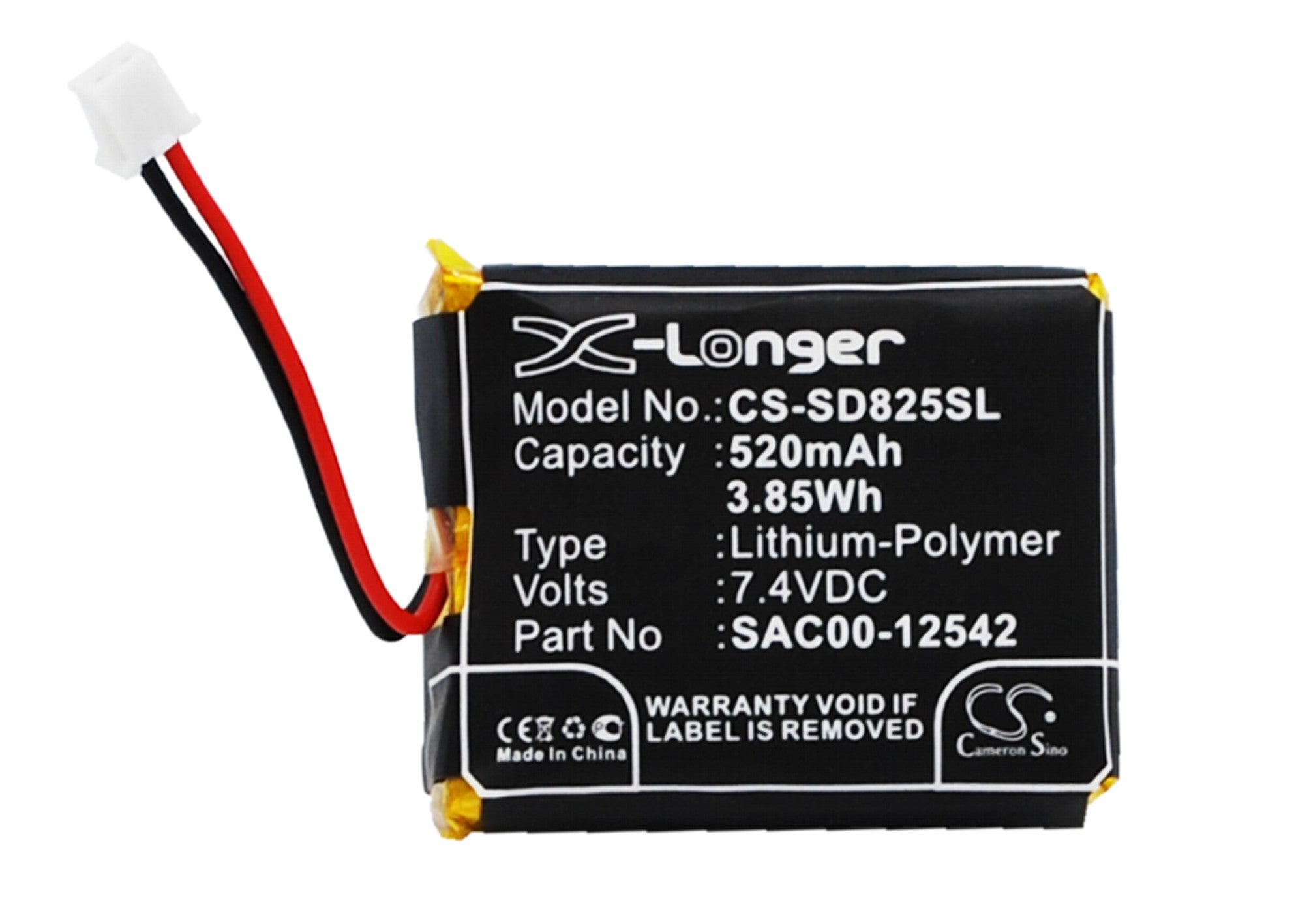 7.4V 520mAh Li-Polymer Battery for SportDog Transmitters & Collars - SD-1825, SD-3225, ST-101SA, SAC00-13794
