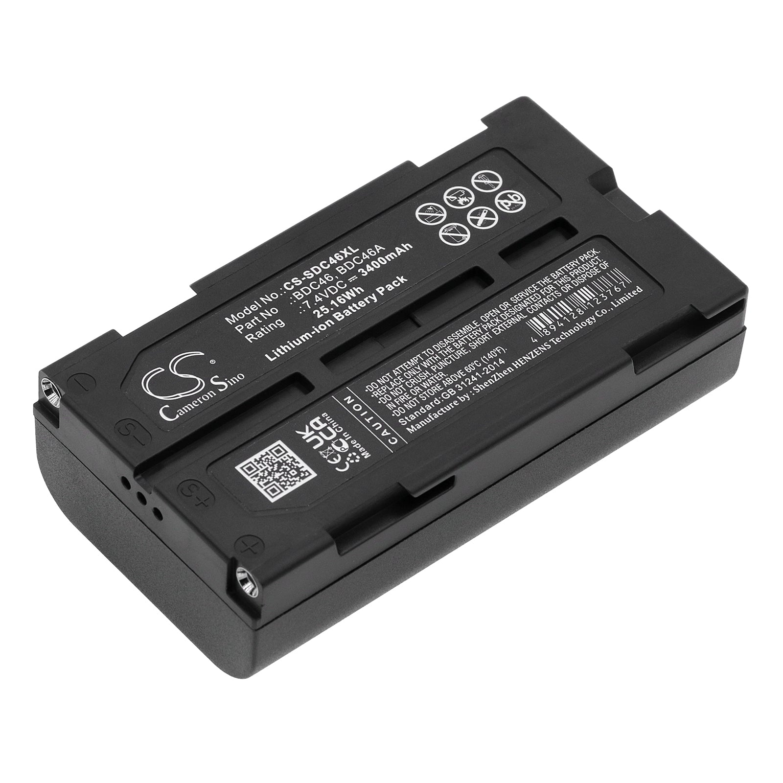 3400mAh 7.4V Li-ion Battery for Pentax DA020F & Sokkia SET Total Stations - Surveying Equipment Replacement
