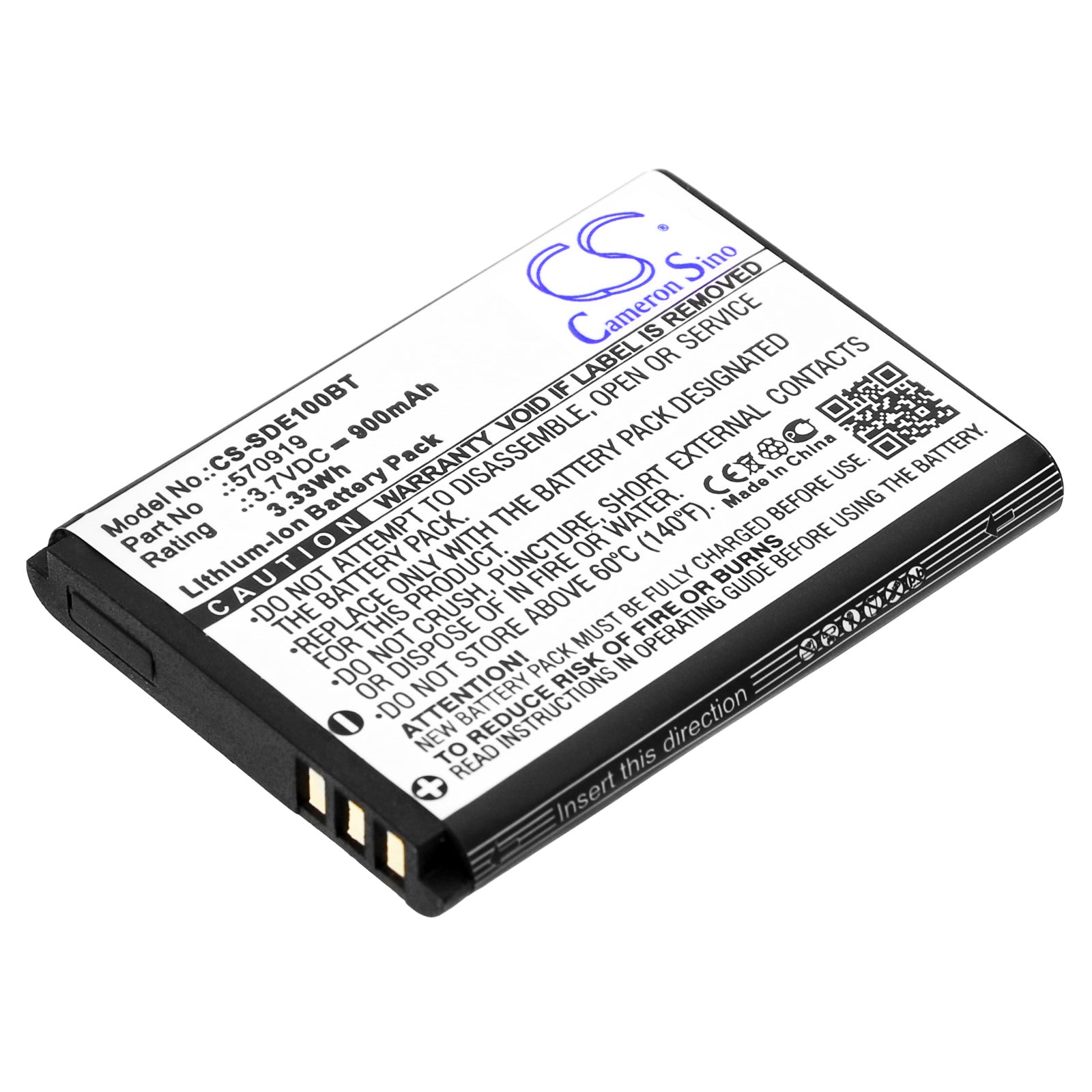 SEDEA S5 & Elegant 10 Alarm Battery: 900mAh 3.7V Li-ion Replacement - Alarm System Backup Power
