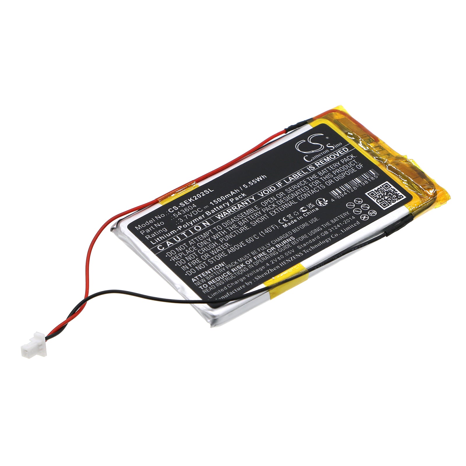 1500mAh 3.7V Li-Polymer Replacement Battery for Sennheiser EK2020 & EK 2020-D-II Wireless Receivers

